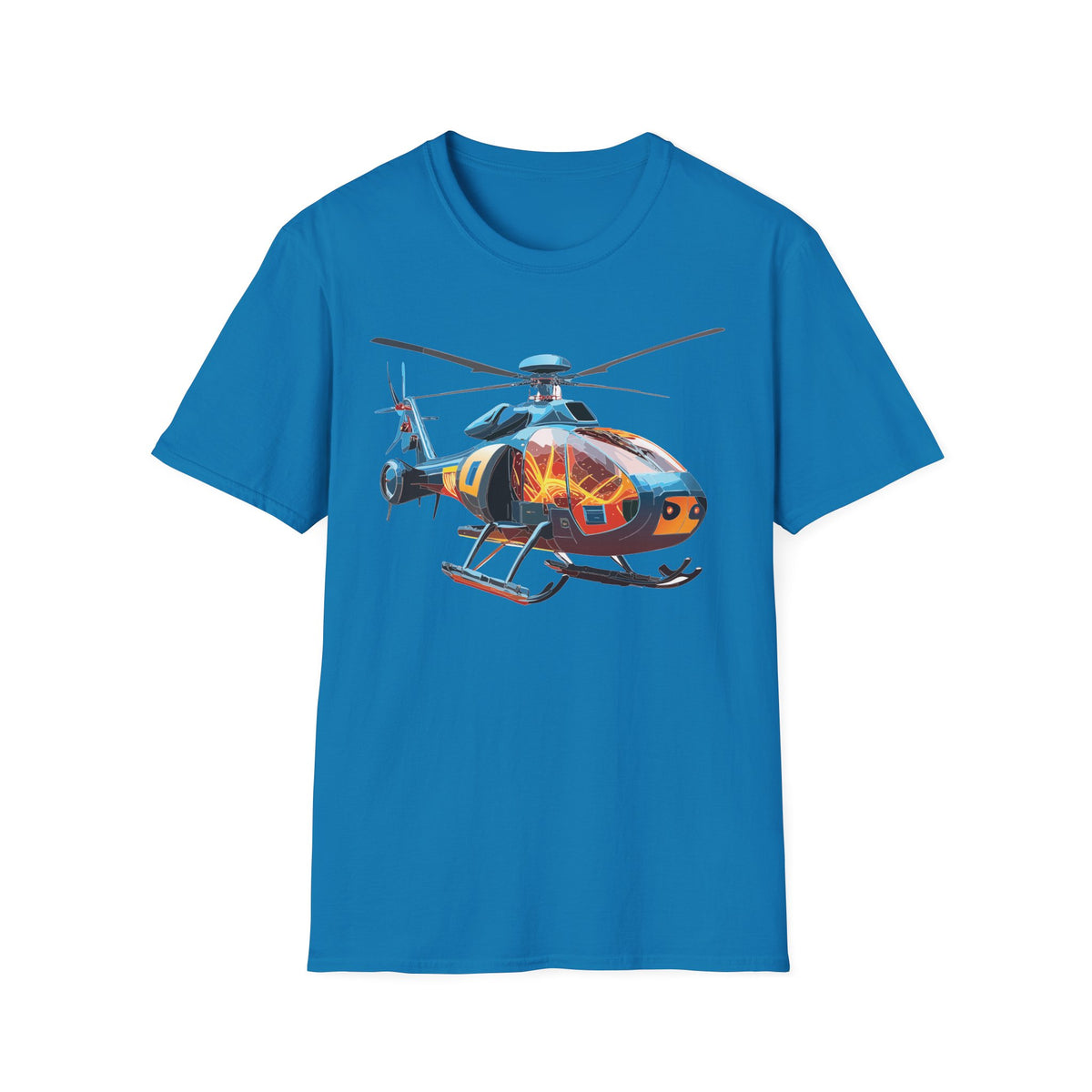 Chopper Helicopter Graphic Tee Gildan Unisex 100 Cotton Tee Shirt h05