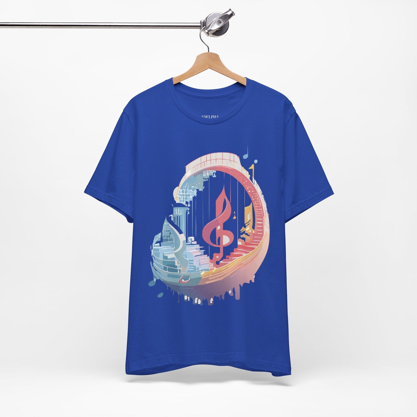 Music Graphic Unisex 100 Cotton Vintage Art with Musical Elements Tee 33