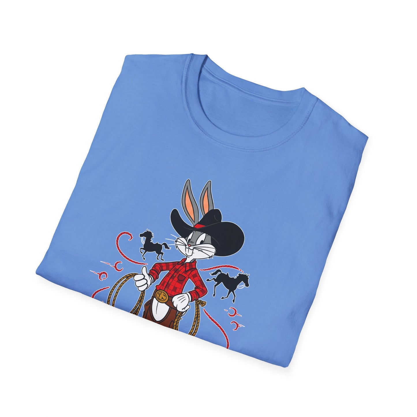 Bugs Bunny Unisex T Shirt Cartoon Design Graphic Tee Gildan Softstyle 64000 Artwork