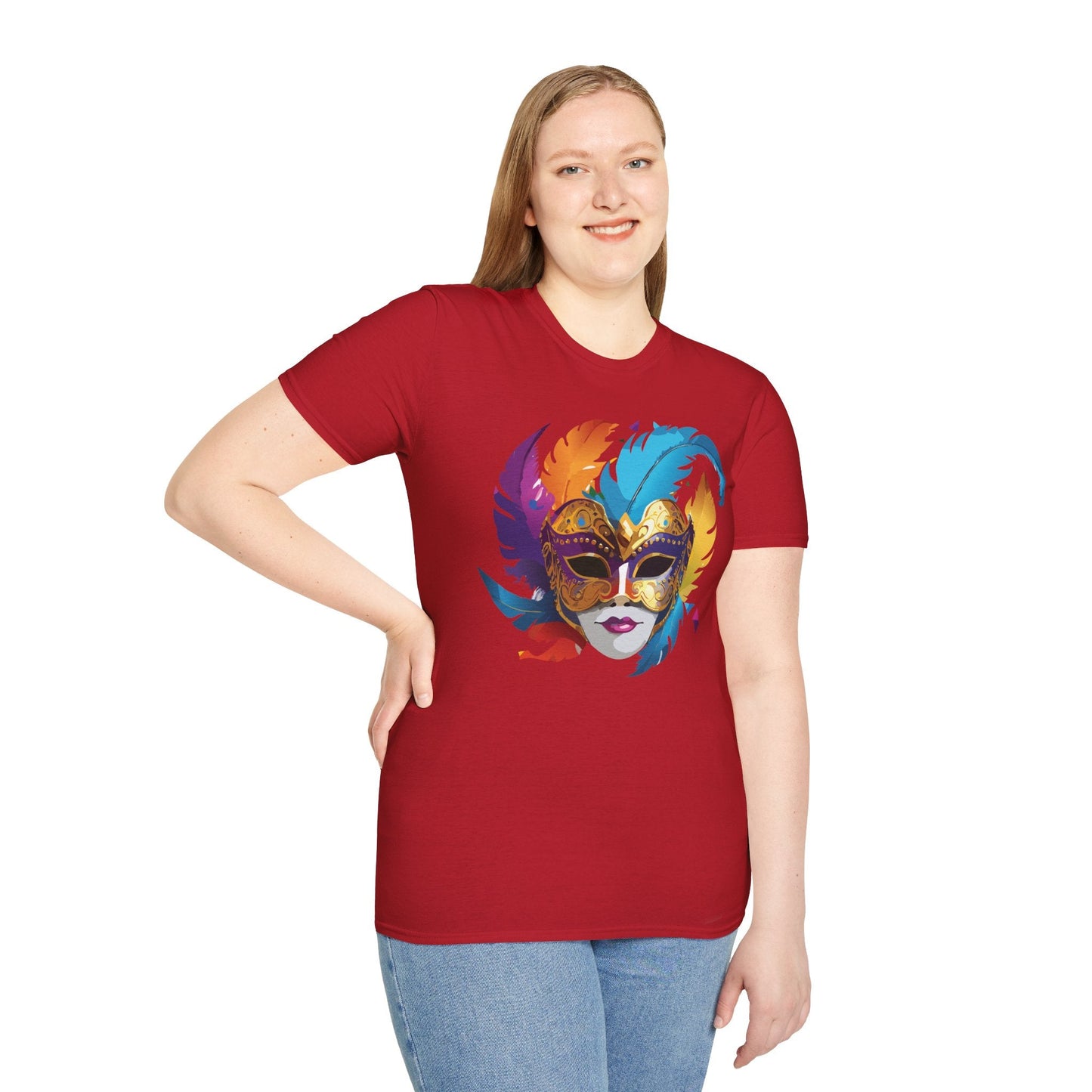 Mask Graphic Unisex Cotton Masquerade Design Artwork Tee 29