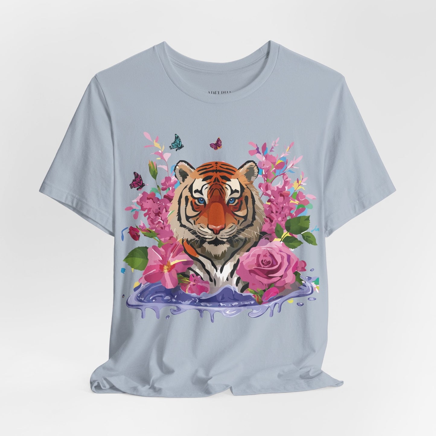 Tiger Graphic Unisex 100 Cotton Vintage Art with Animal Tee 11