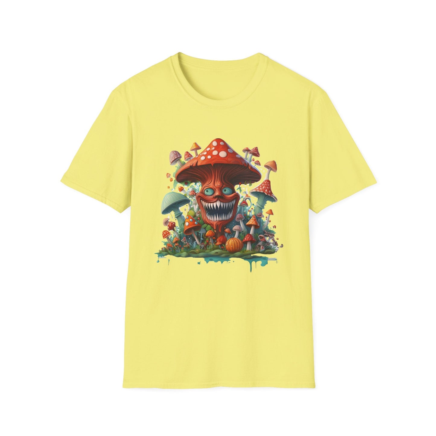 Unisex Mashroom Tee Shirt With Funny Mashroom Design Fungus Humor Softstyle Cotton