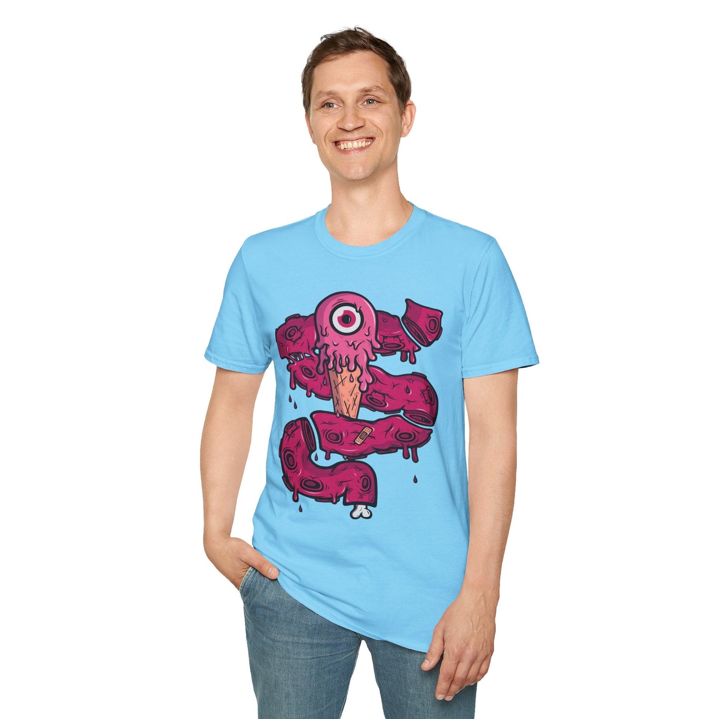 Cartoon T Shirt Animation Tee Funny Graphic Tee Unisex Gildan Softstyle Cotton 64000