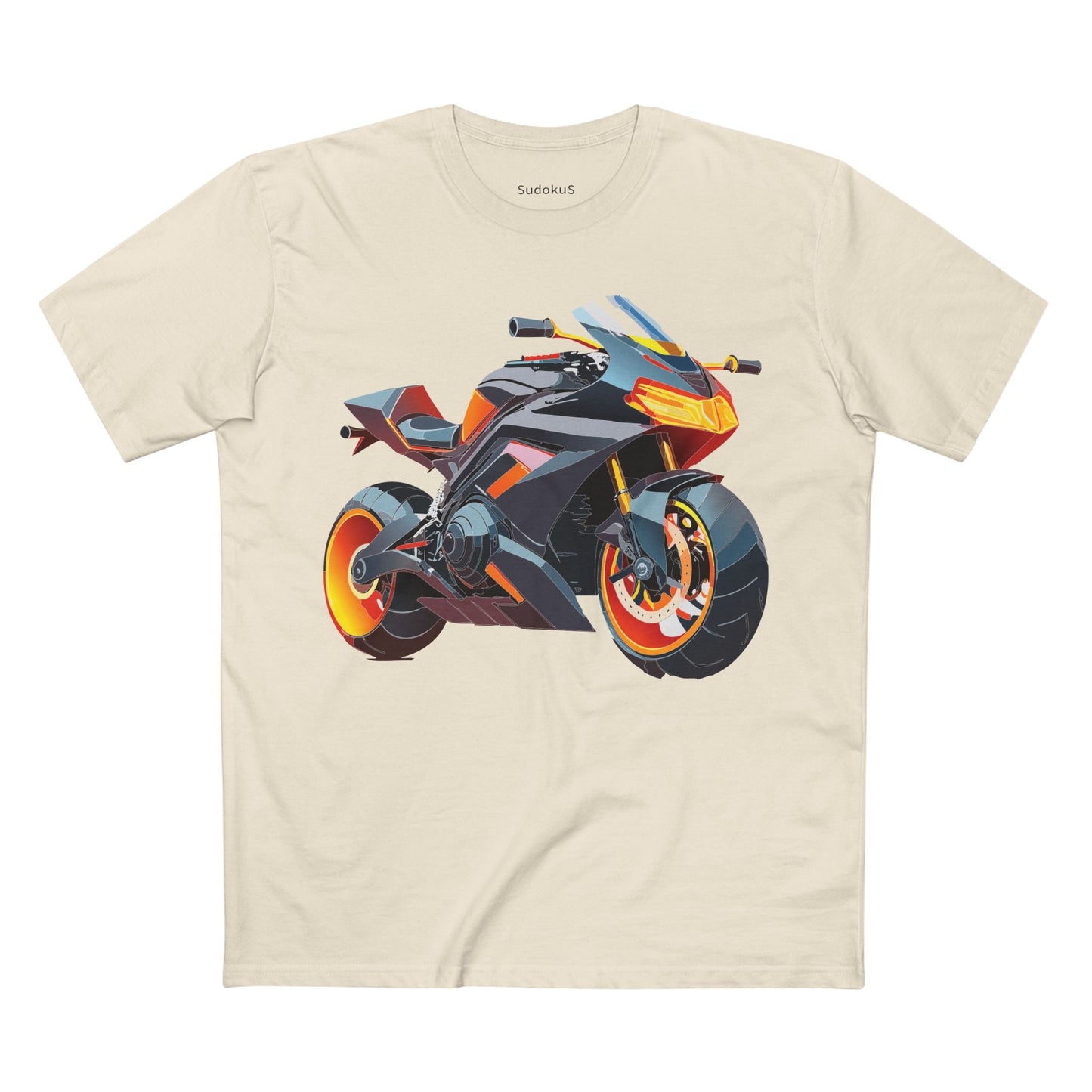 Moto Bike Graphic Unisex 100 Cotton Staple Tee 21