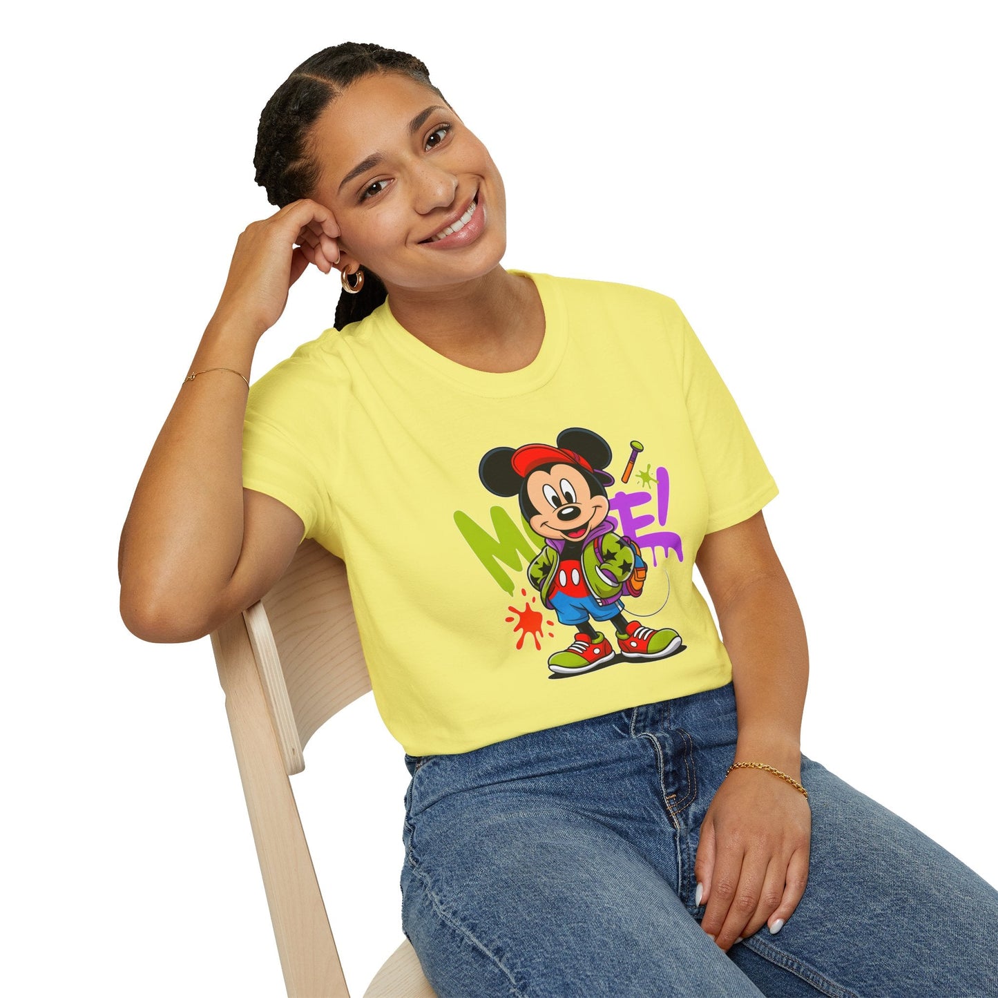 Unisex Cartoon T Shirt with Animation Design Funny Animals Tee Gildan Softstyle 64000