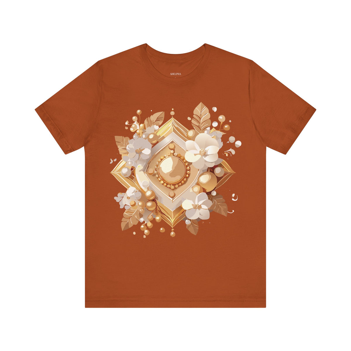 Jewelry Graphic Unisex Cotton Bella+Canvas Tee with Art Design n132