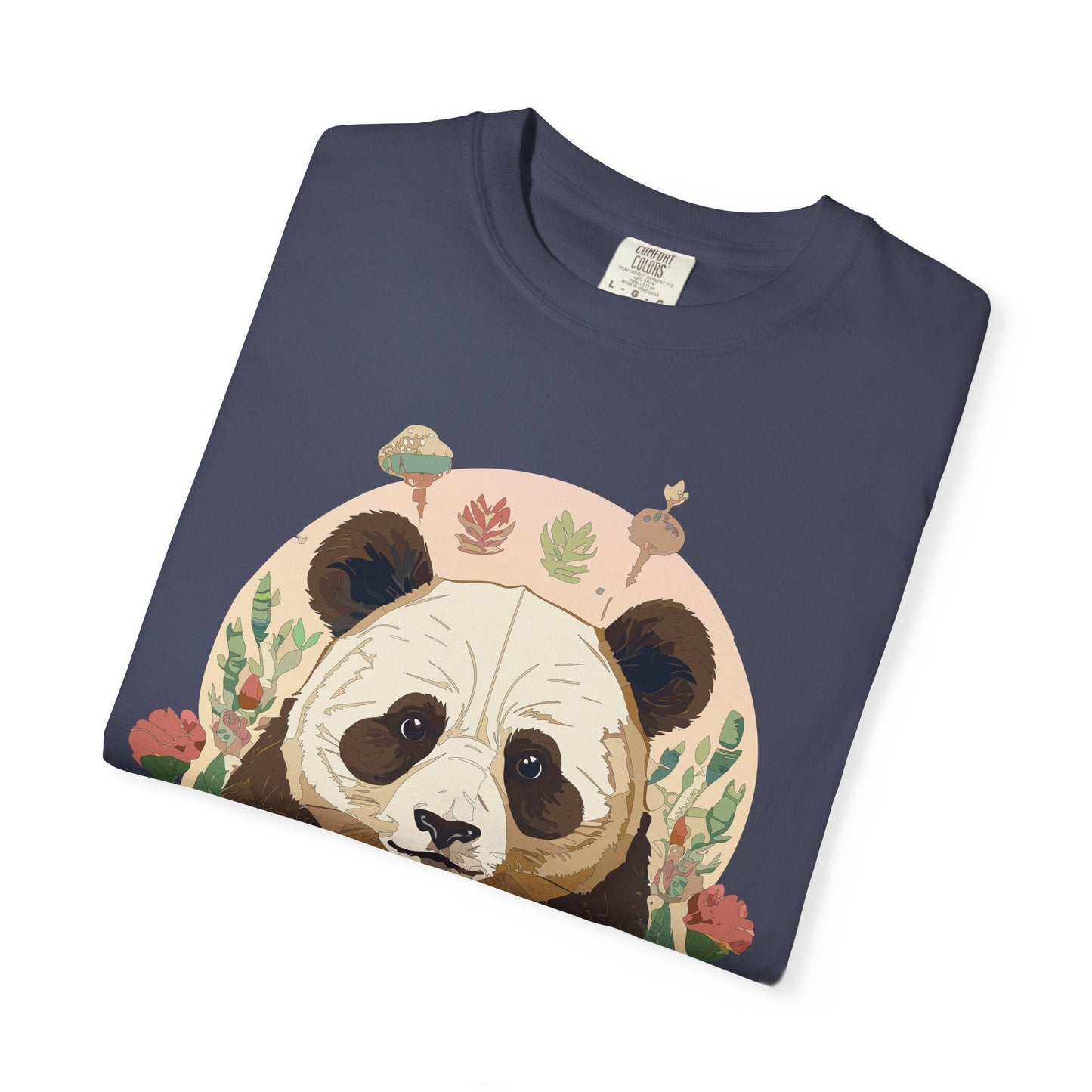Panda Portrait Graphic T-Shirt Unisex Cotton Floral Animal Art Tee p2
