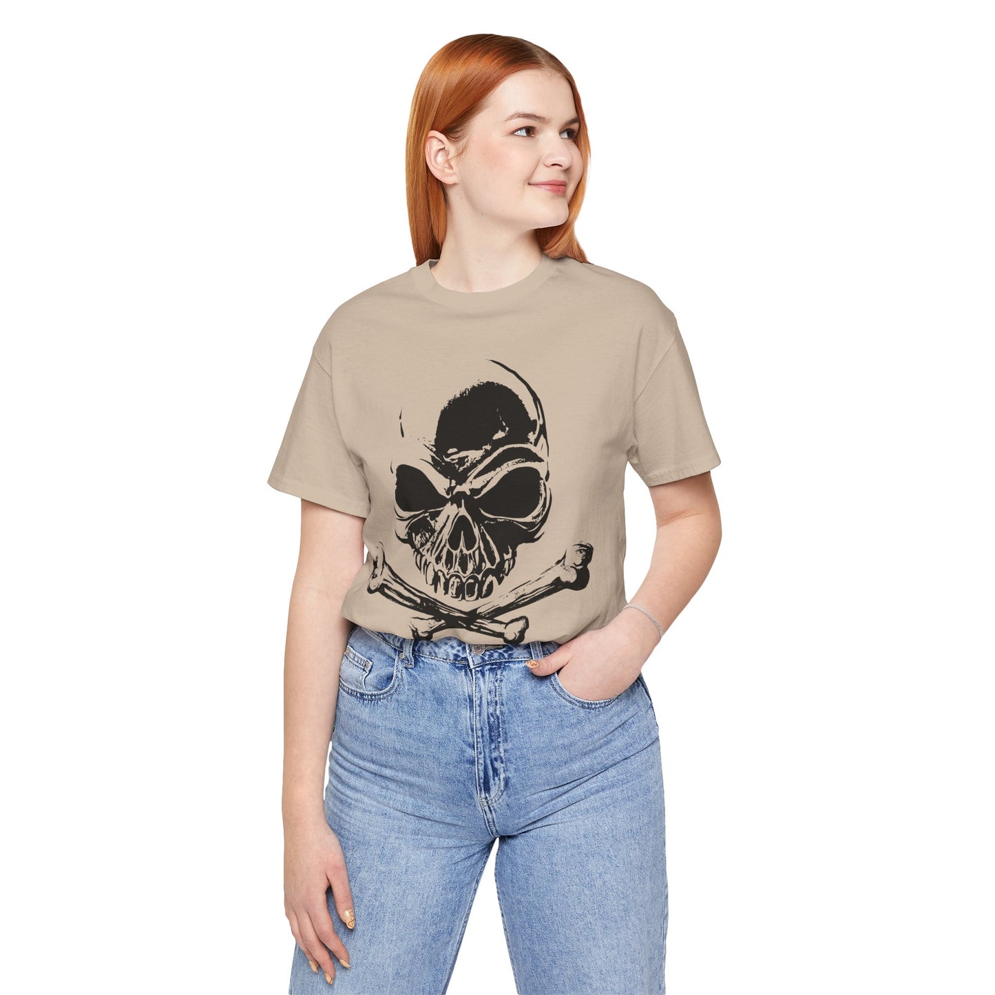 Black Skull Graphic Design Tee, Skull Shirt, Vintage Tees, Art Design T-Shirt, Vintage Graphic Tee, Art Shirts with Skulls