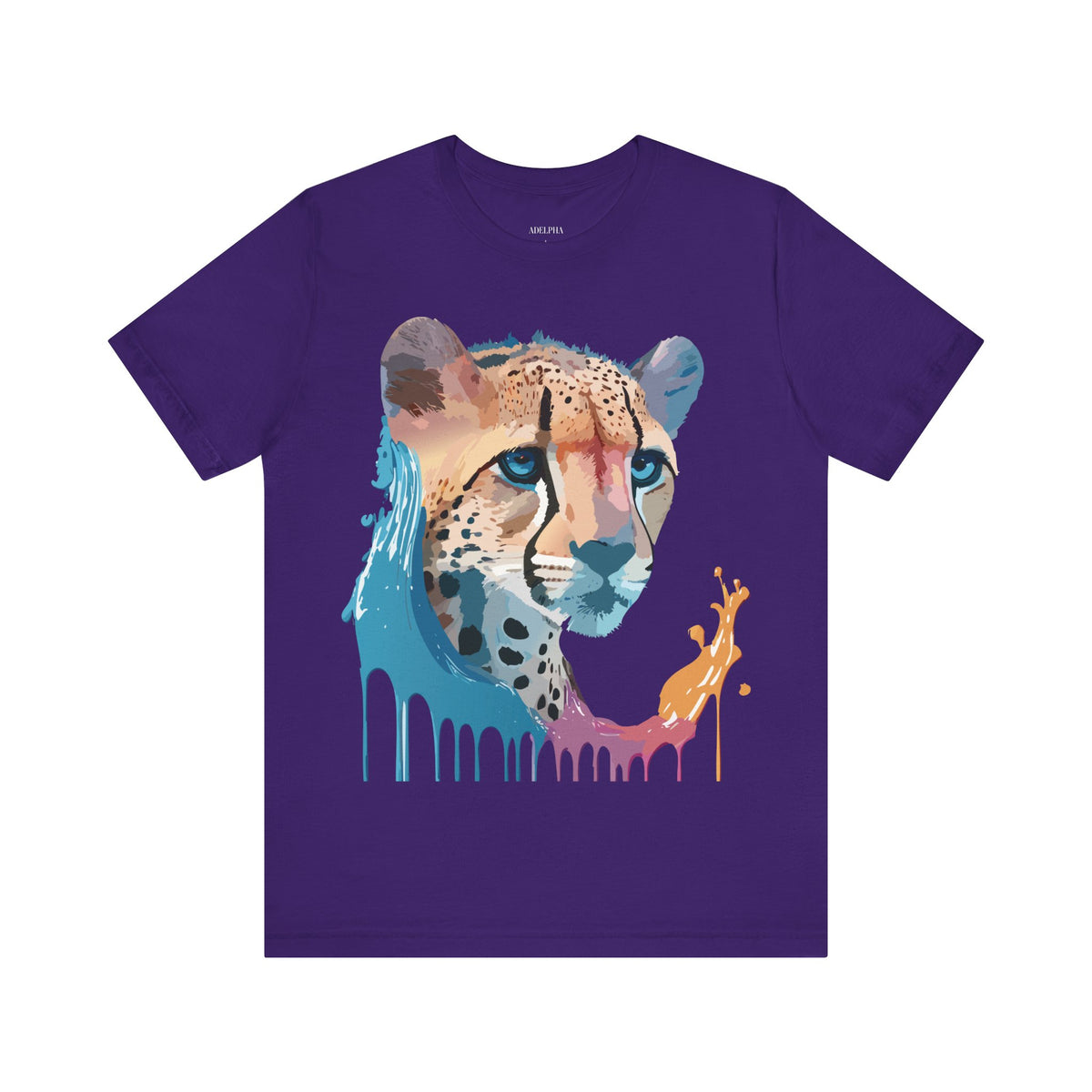 Cheetah Graphic Unisex Cotton Bella+Canvas Tee with Art Animal Design e301
