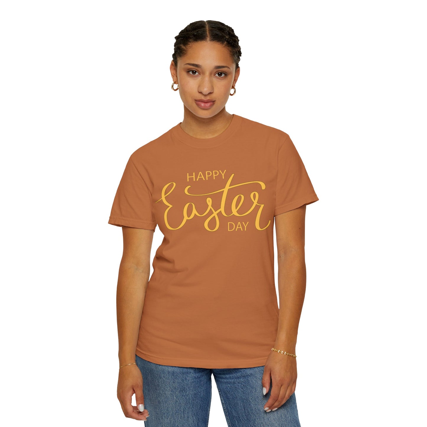 Happy Easter Day T-Shirt, Tee Shirt with Easter Signature, T Shirt with Easter Prints, Tee Shirt with Easter Design