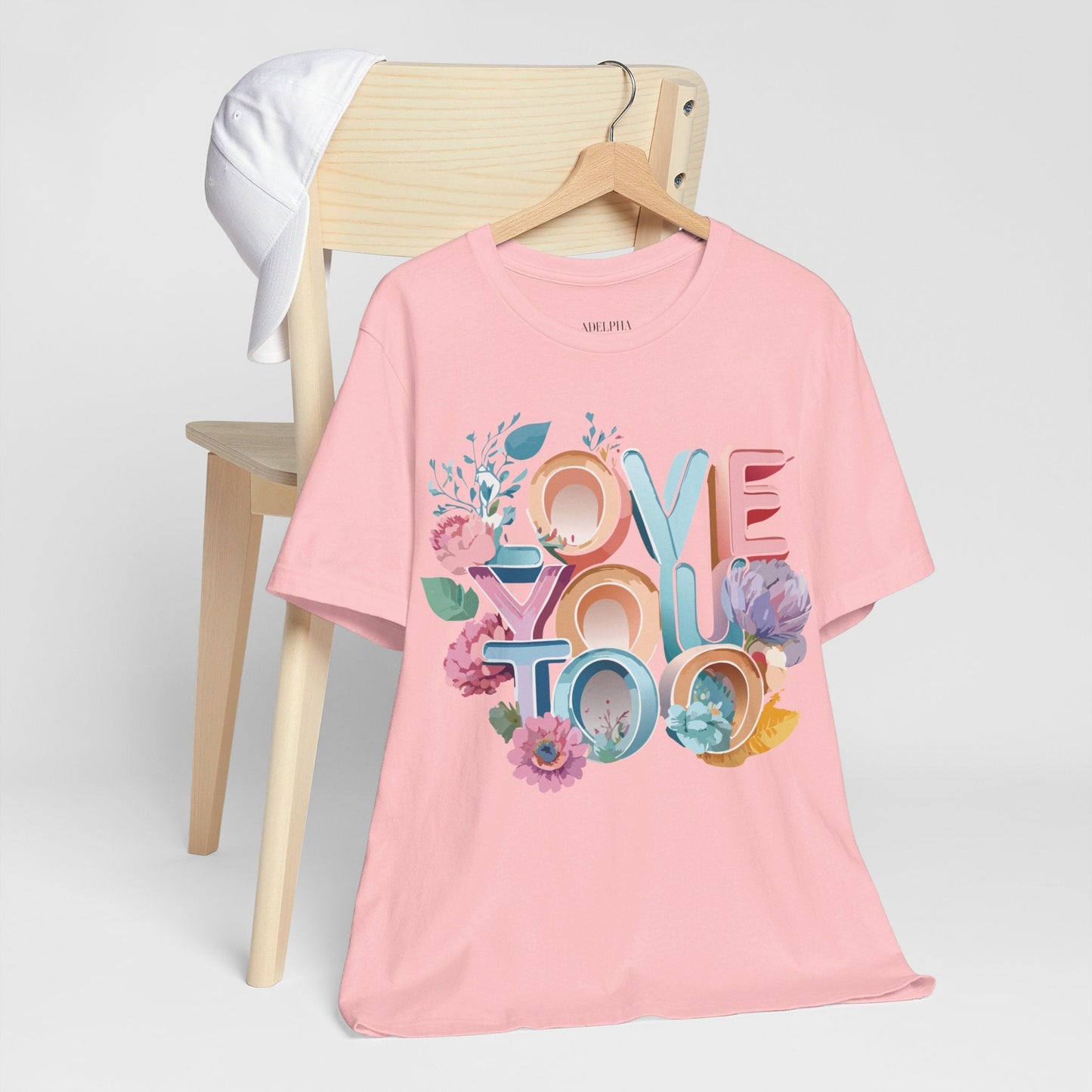 Valentine Day Graphic Unisex 100 Cotton Vintage Artwork with Love and Flower Design Tee 39
