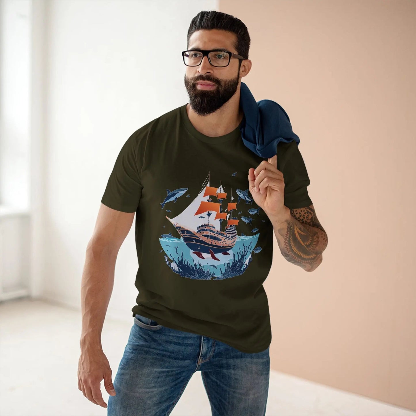 Ocean Coast Graphic Unisex 100 Cotton Staple Tee 26