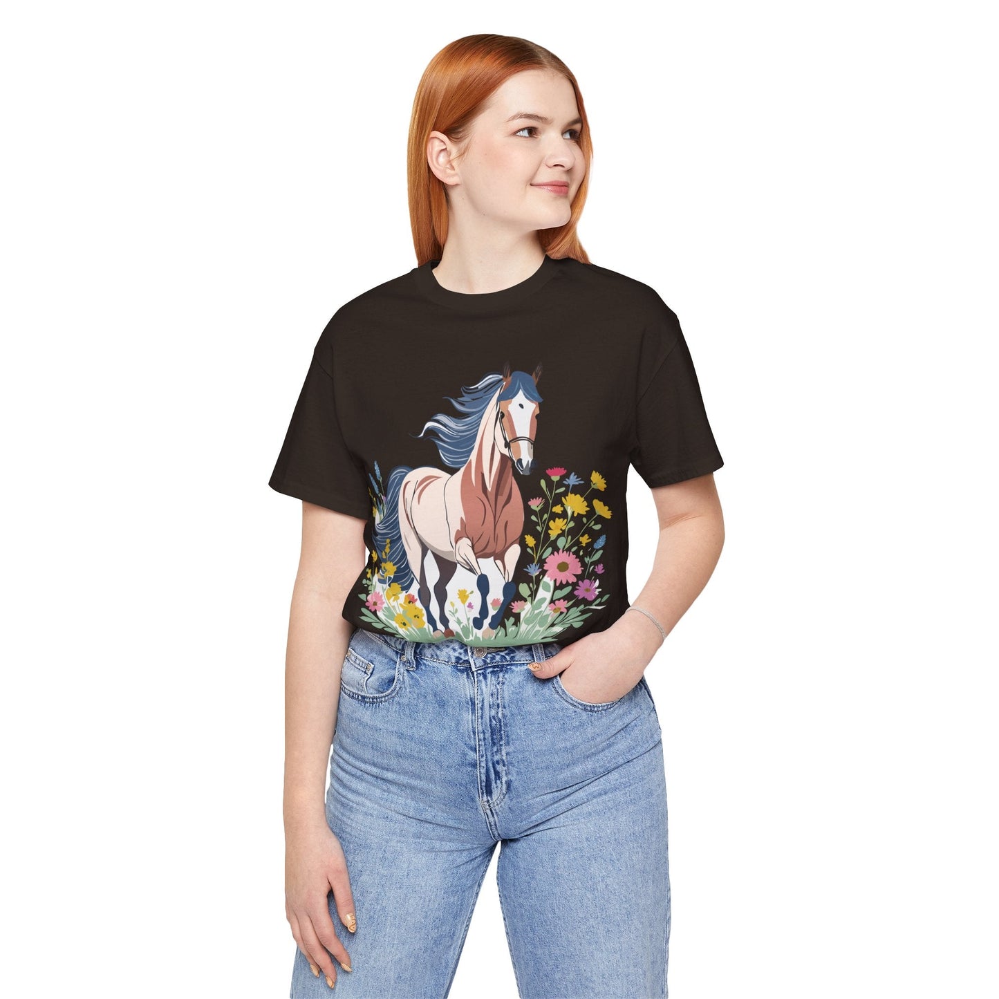 Horse Graphic Unisex 100 Cotton Vintage Animal Art T-Shirt 10