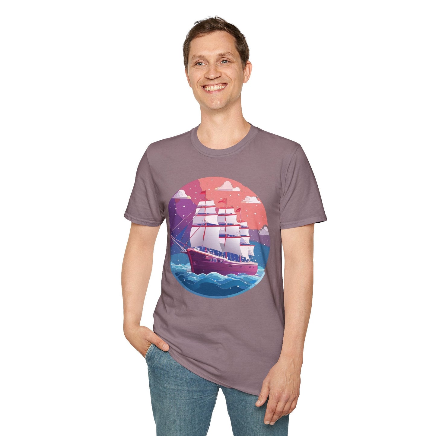 Unisex Gildan Softstyle 64000 T Shirt Ship Frigate Vessel Tee For Maritime Enthusiasts