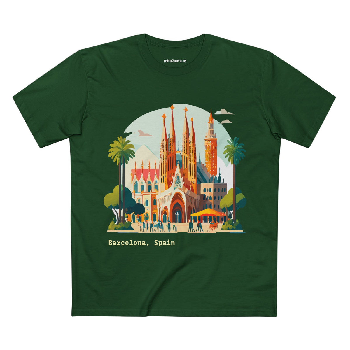 Sagrada Familia Barcelona Illustration Tee | Spain Travel Shirt