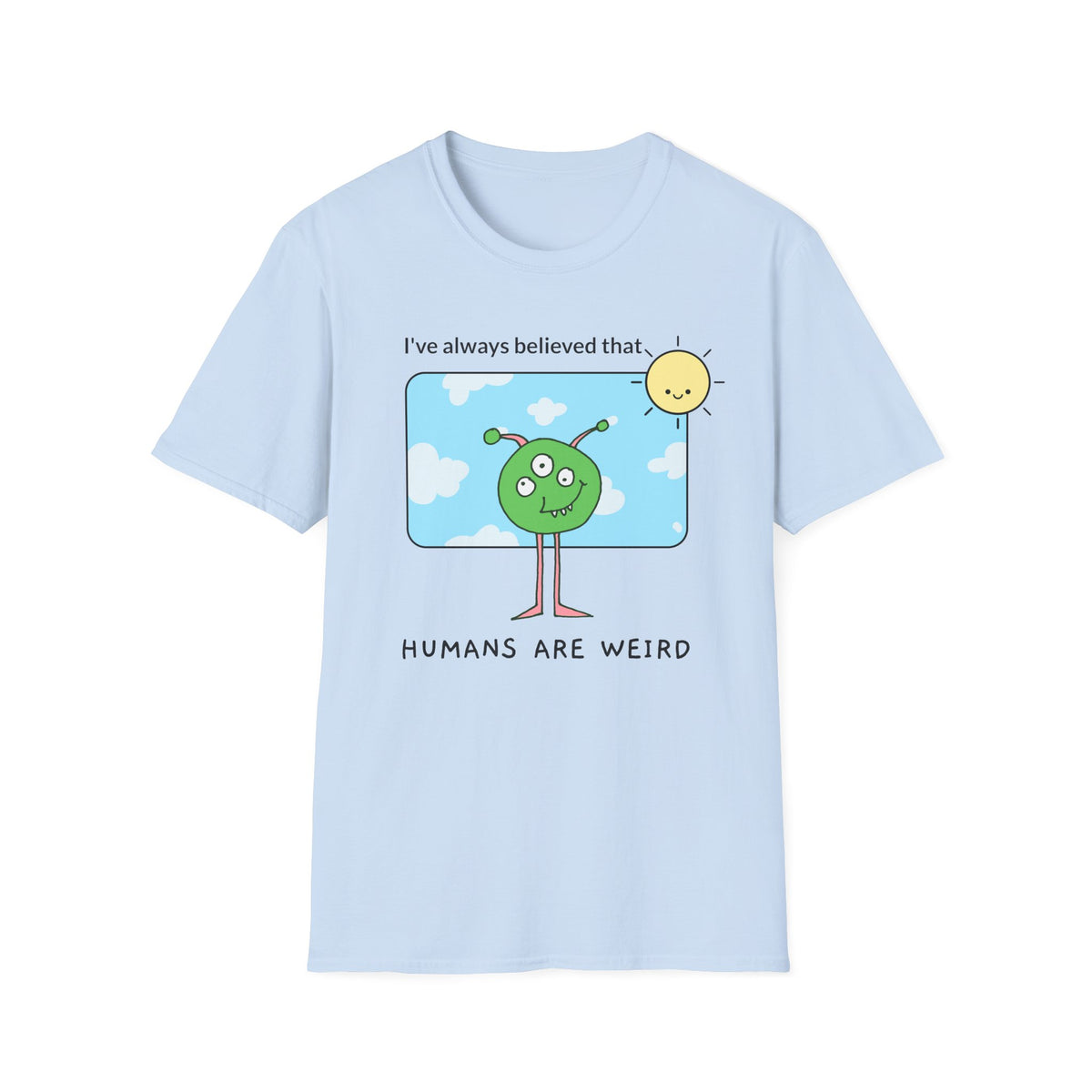 Alien Graphic Funny UFO Graphic Tee Gildan Unisex 100 Cotton Tee Shirt r107