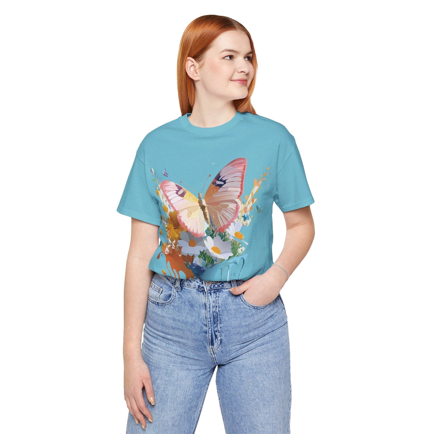 Butterfly Graphic Tee Unisex Short Sleeve Art Design By Adelpha