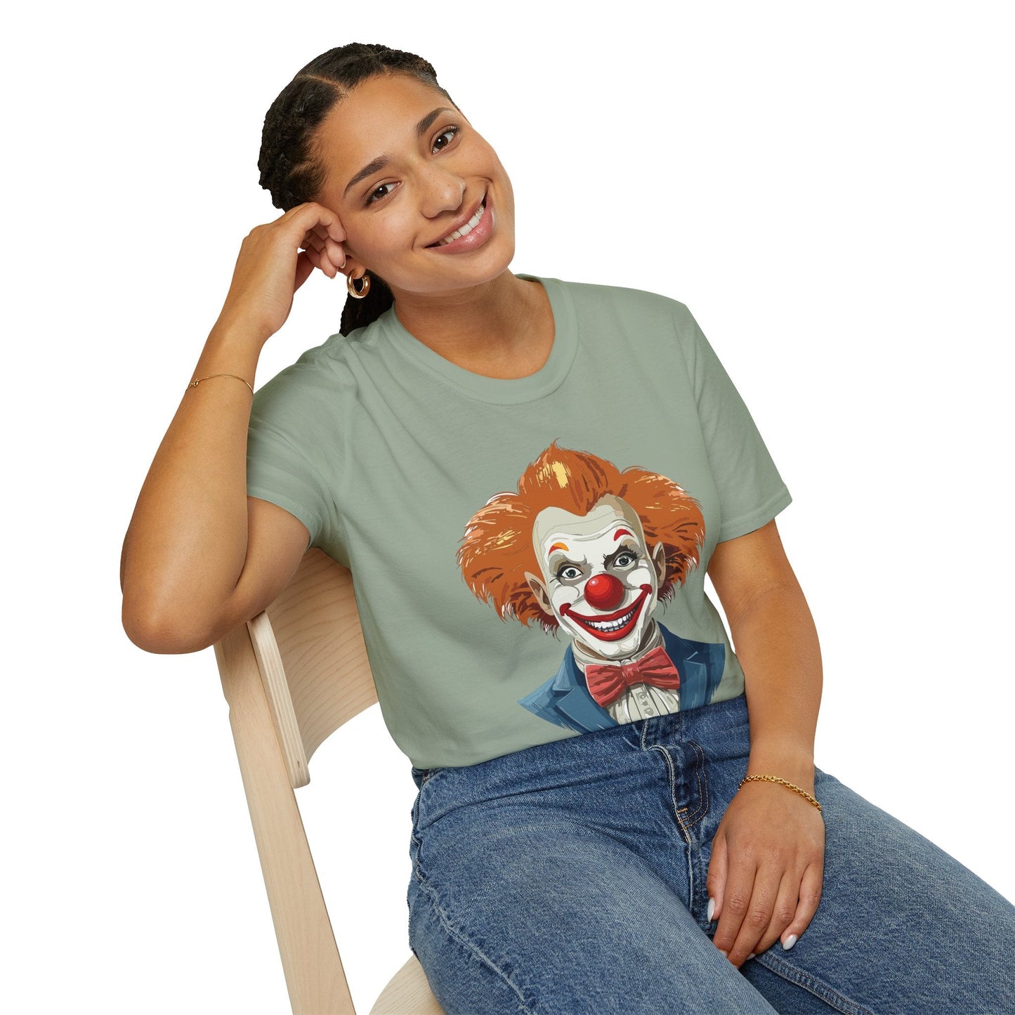 Clown Shirt Unisex Funny Man Circus Tee Softstyle Gildan 64000 Short Sleeve Shirt Premium