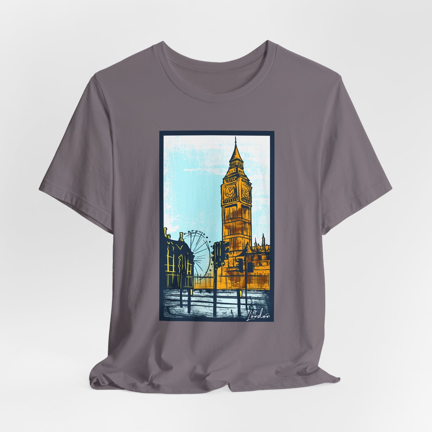 Retro Poster London Graphic Design Tee, London Shirt, Vintage Tees, Art Design T-Shirt, Graphic Tee, Retro Art Shirts