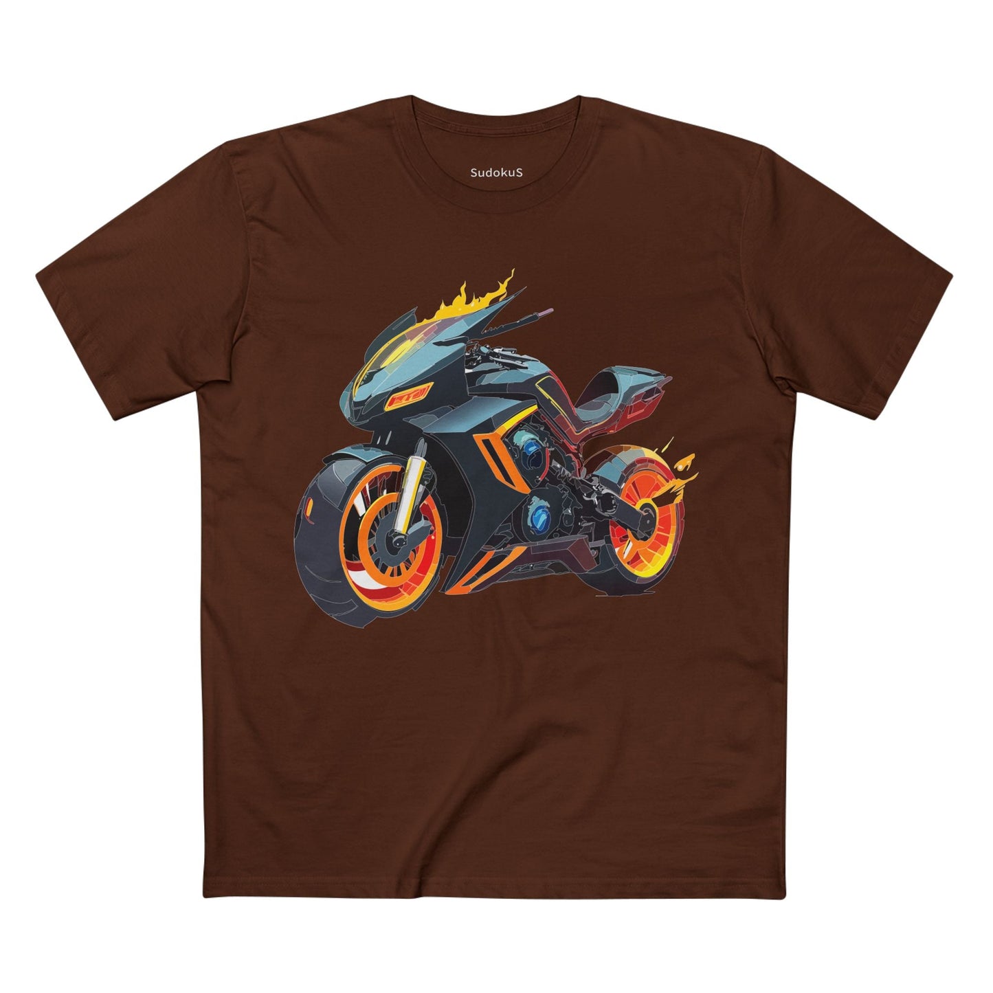 Moto Bike Graphic Unisex 100 Cotton Staple Tee 23