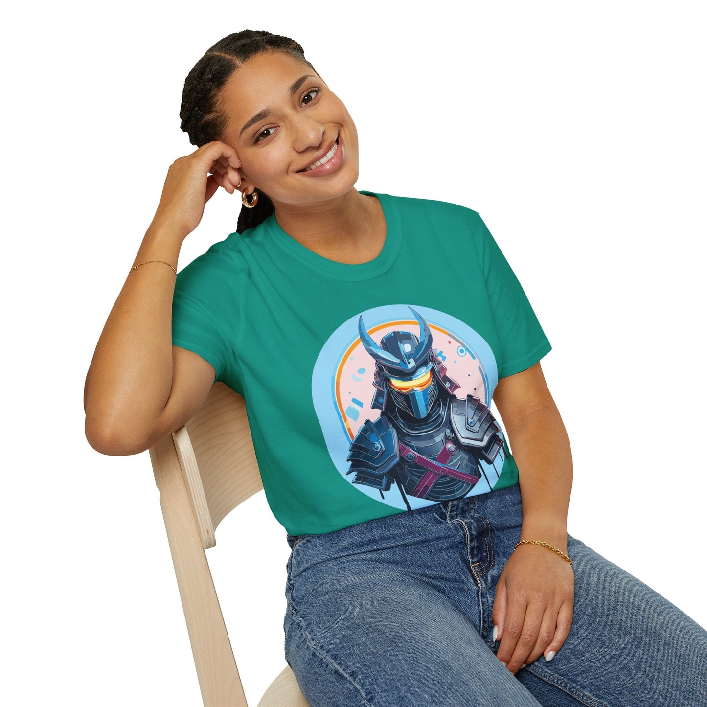 Samurai T Shirt Unisex Softstyle 64000 Tee Lightweight Comfortable 100 Percent Ring Spun Cotton