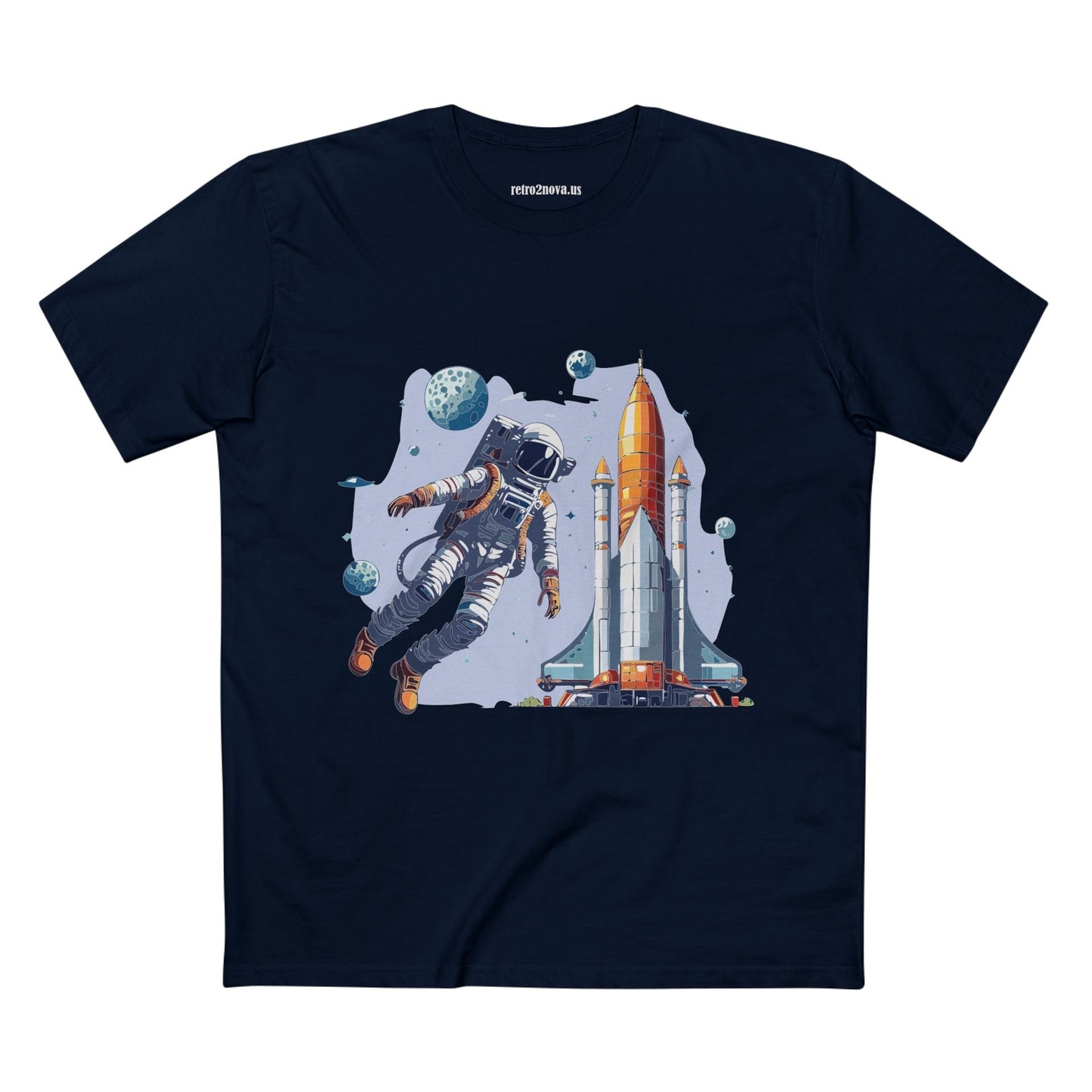 Cosmos Astronaut Shirt Unisex Premium Cotton Art Tee CS 15 Retro2Nova Exclusive Collection