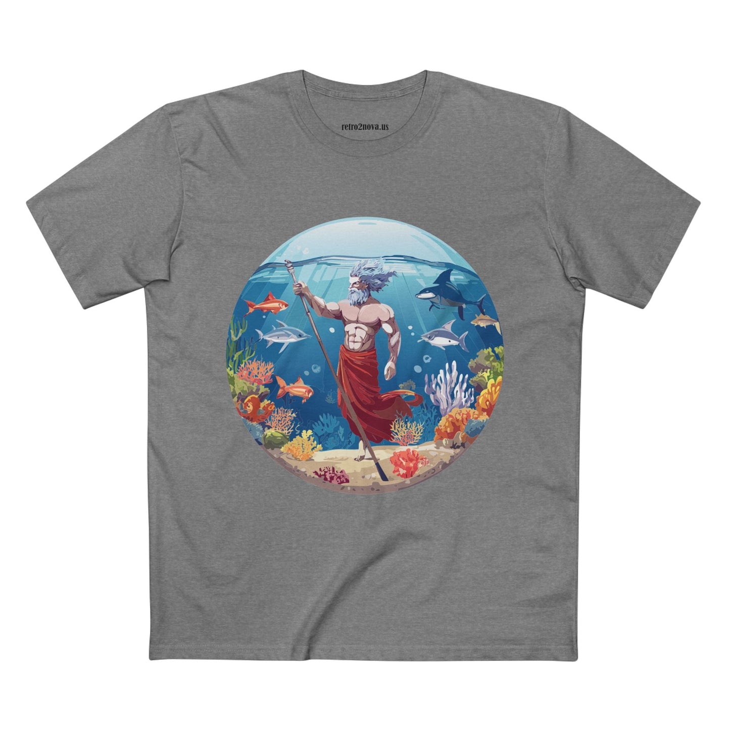 Retro2Nova Ocean Shirt Unisex Premium Cotton Tee With Original Art Design OP13 Exclusive Edition