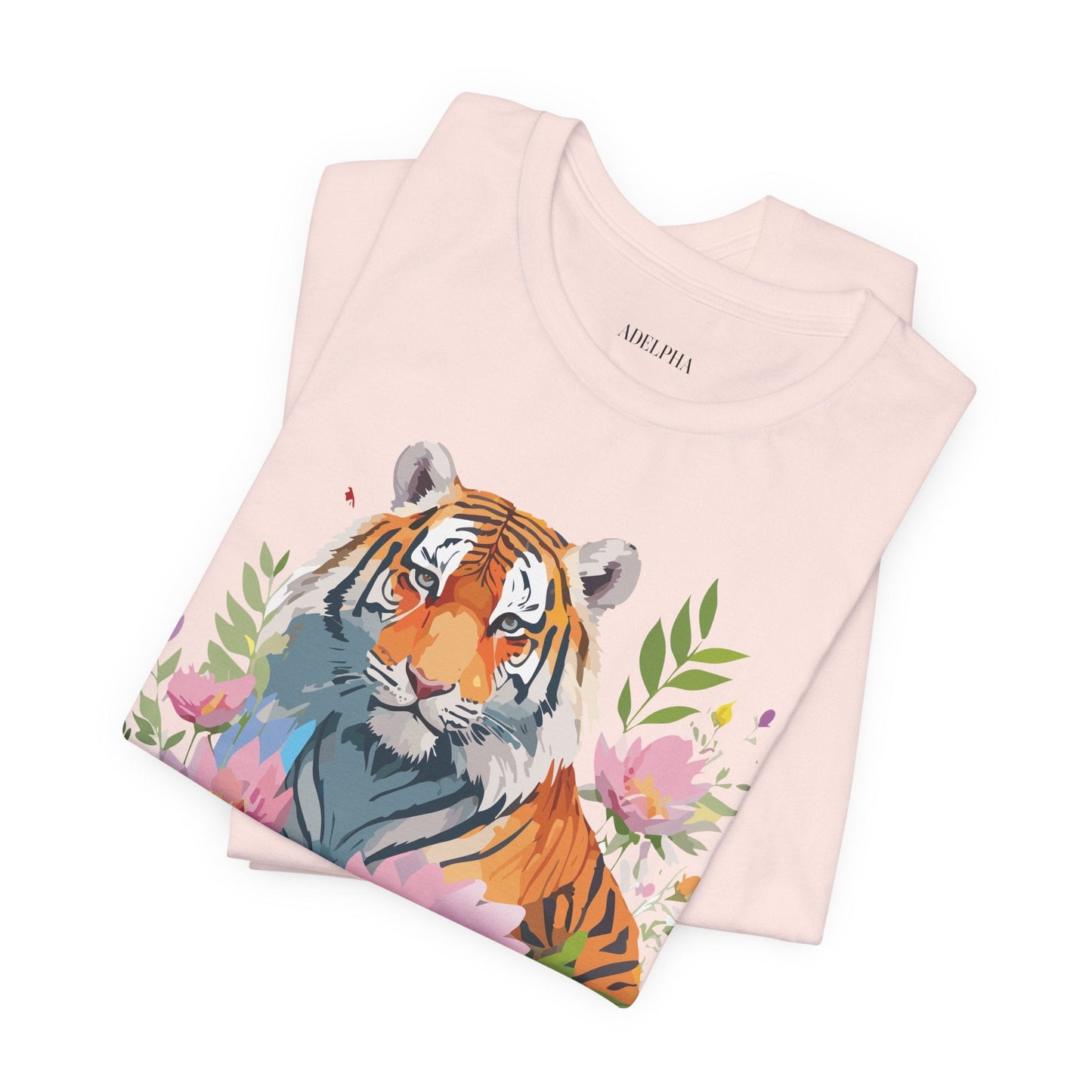 Tiger Graphic Tee Unisex Shirt By Adelpha Vintage Inspired Artwork Short Sleeve