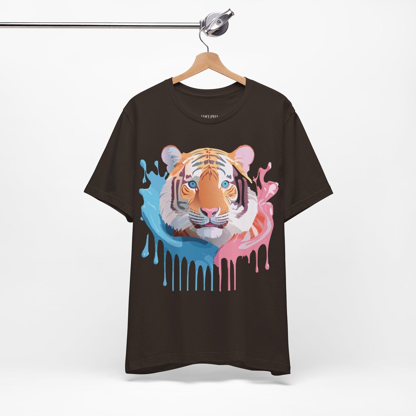 Adelpha Tiger Graphic Tee Premium Unisex Jersey Short Sleeve With Vintage Artwork