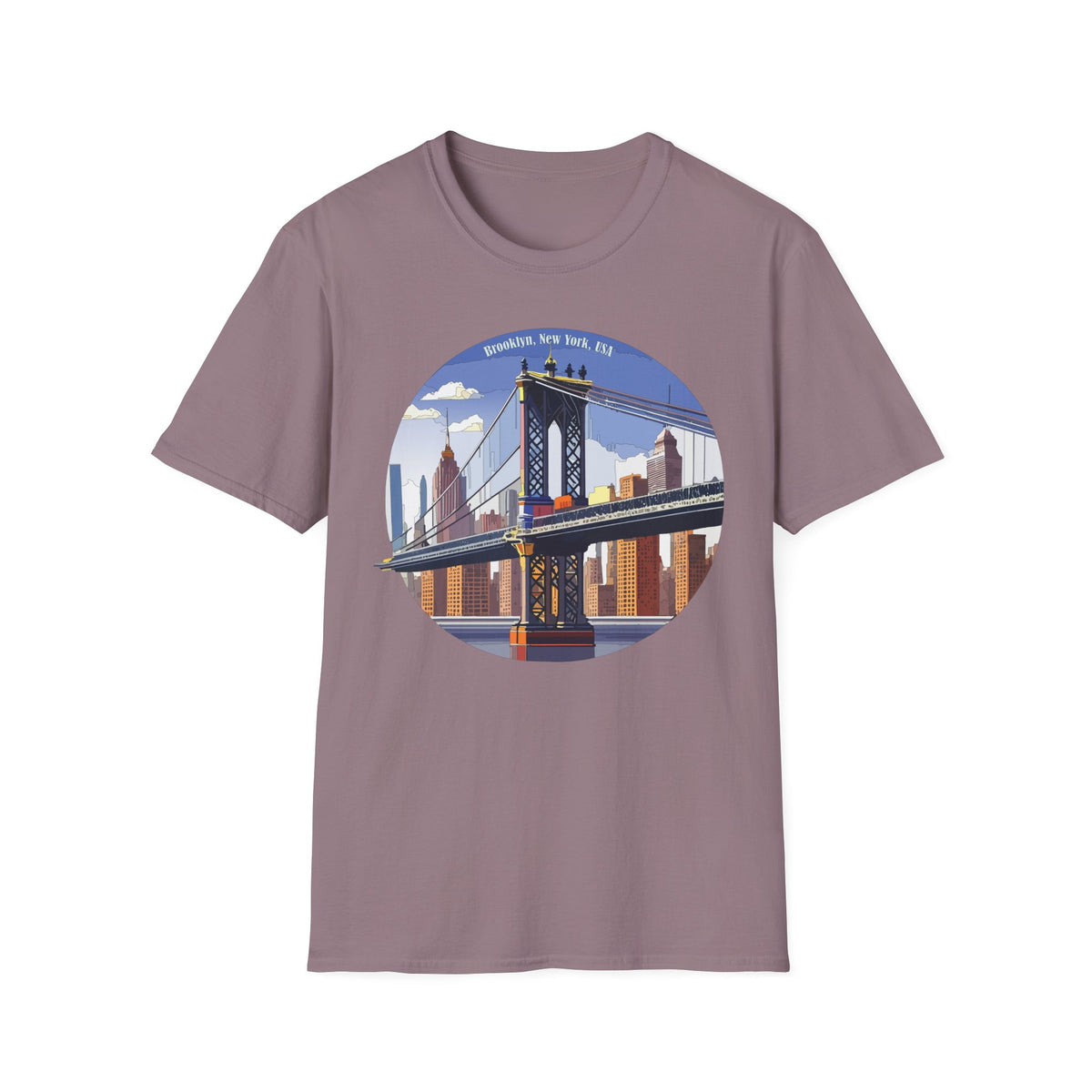Brooklyn Bridge Illustration T-Shirt | New York City Skyline