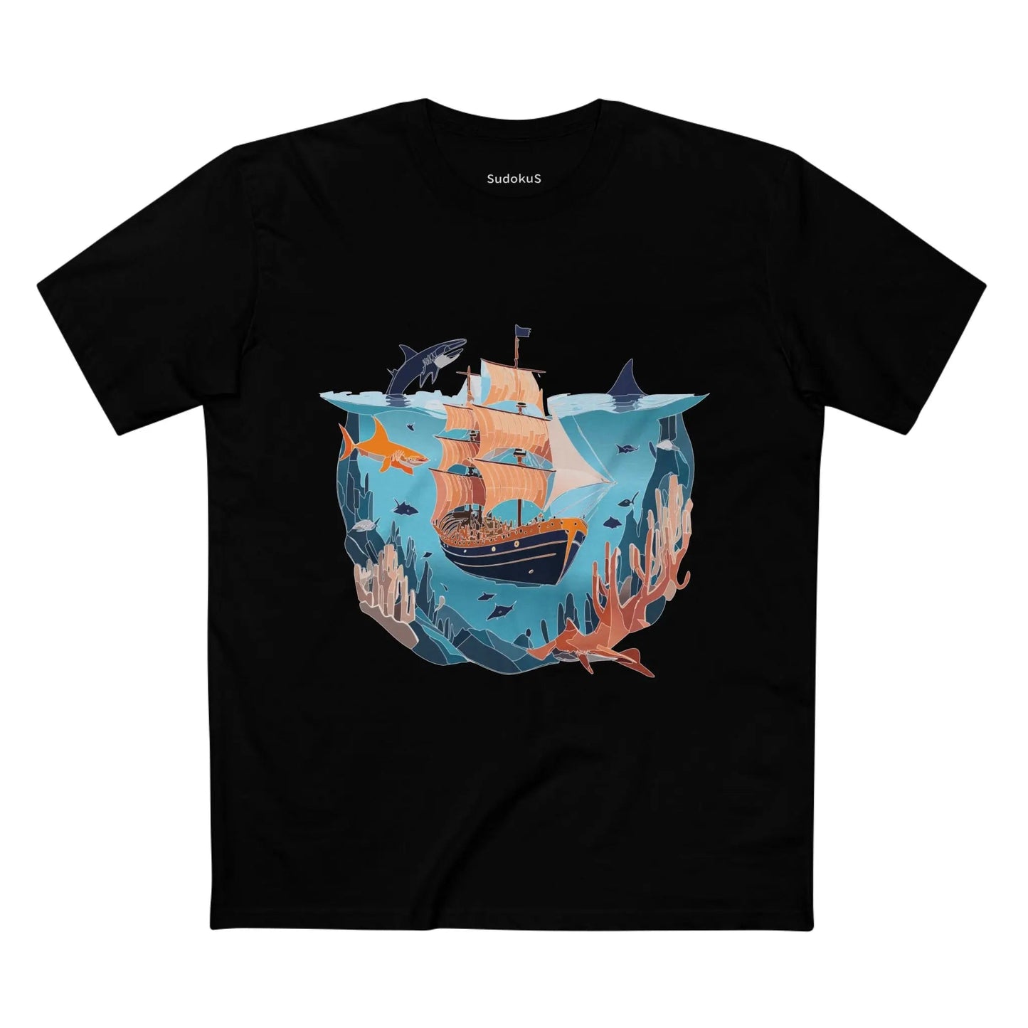 Ocean Coast Graphic Unisex 100 Cotton Staple Tee 28