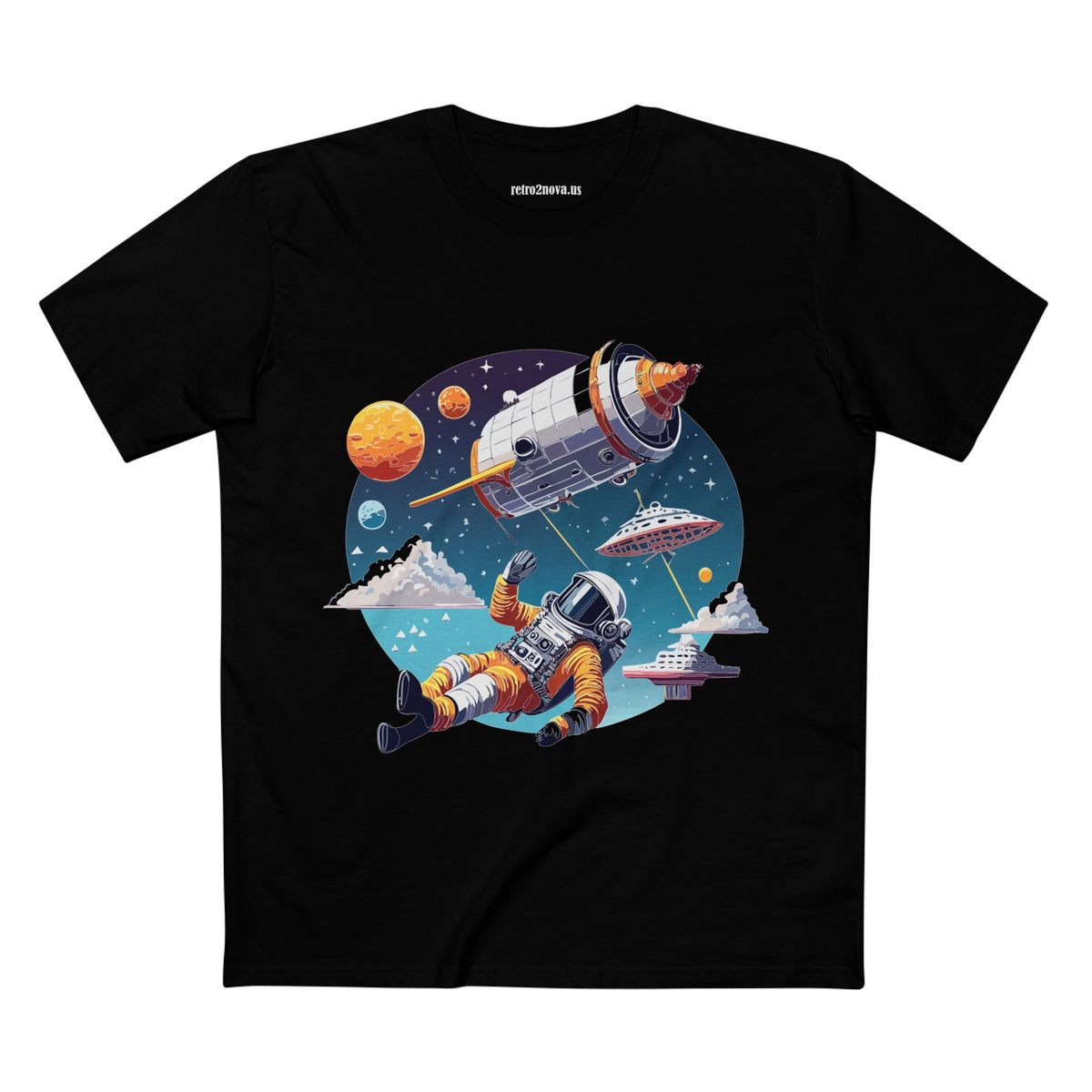 Cosmos Astronaut Graphic Tee Staple Unisex 100 Cotton Tee Shirt - CS-45
