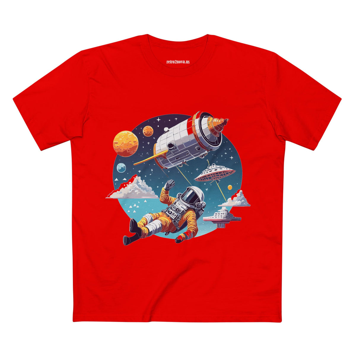 Cosmos Astronaut Graphic Tee Staple Unisex 100 Cotton Tee Shirt - CS-45