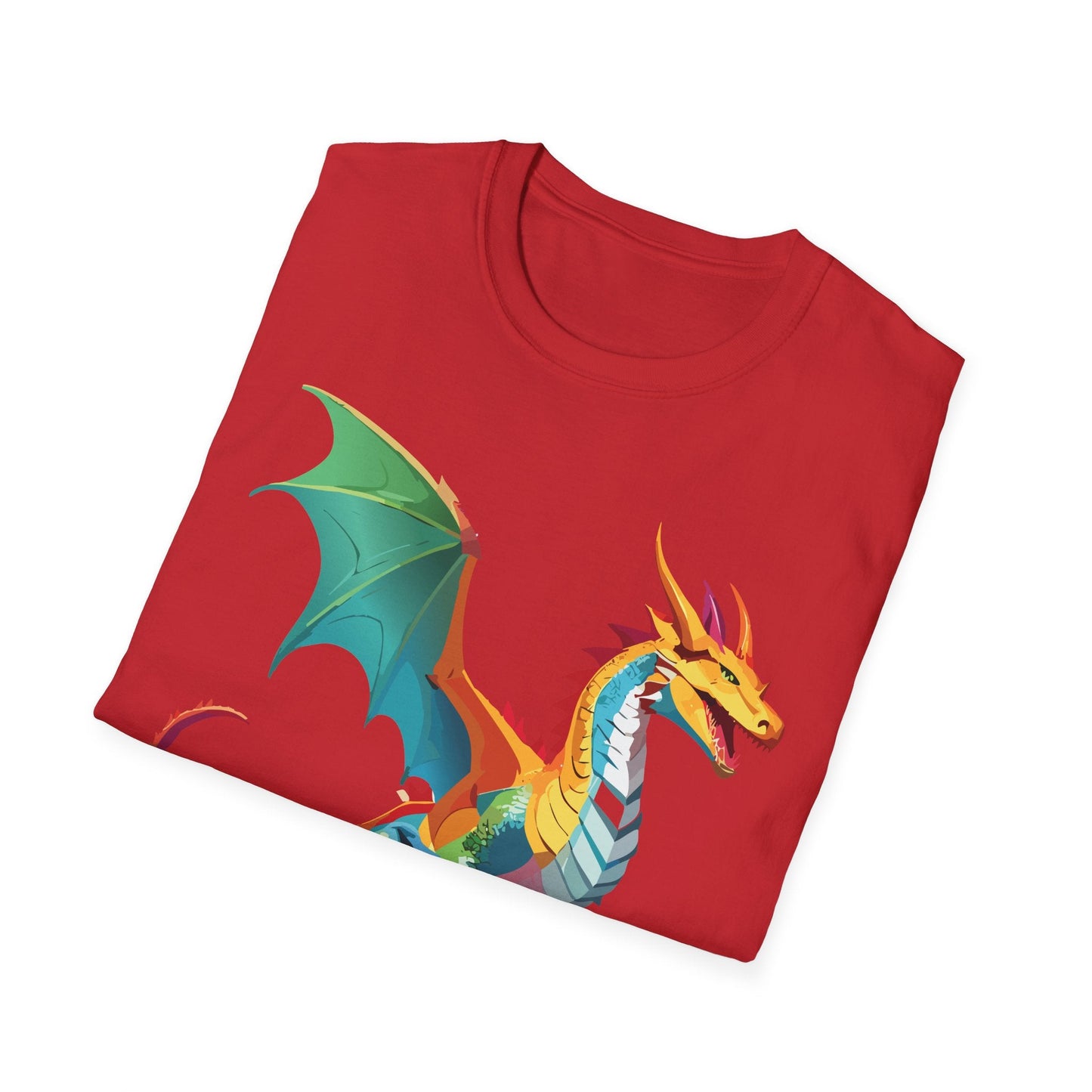 Dragon Graphic Unisex Cotton Softstyle Art Design Tee With Animals 8