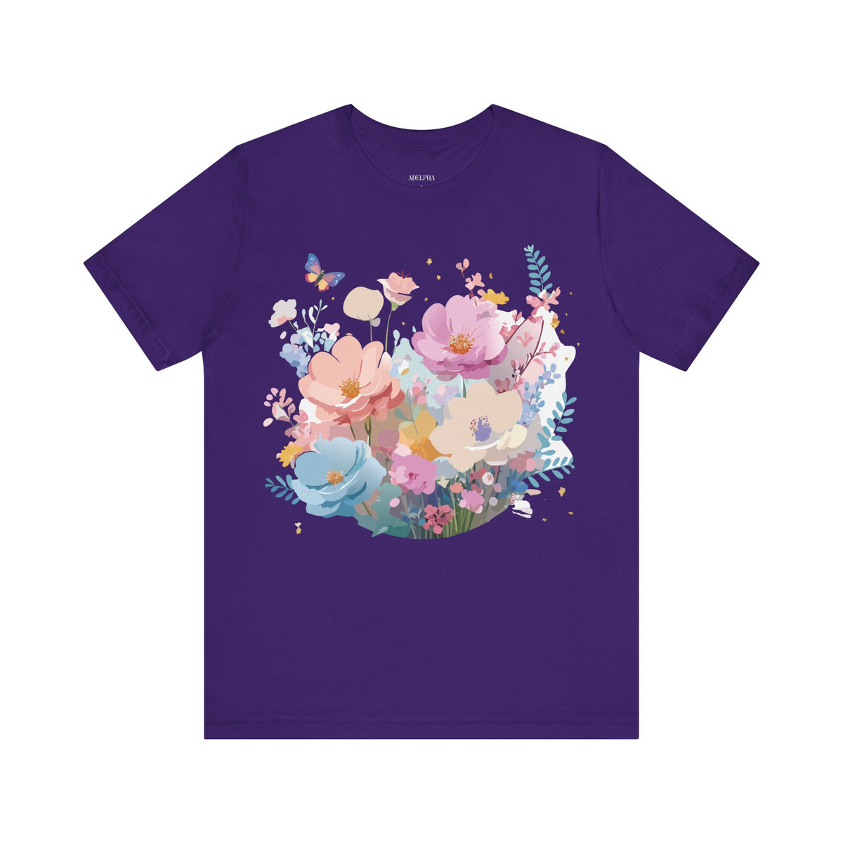 Floral Graphic Tee Shirt - Bella+Canvas Unisex 100 Cotton 44