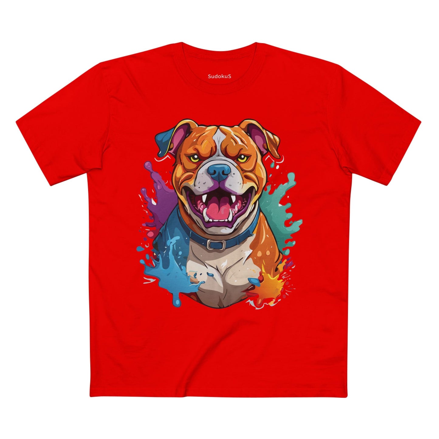 Dog Graphic Unisex 100 Cotton Staple Tee with Animal Design Artwork 34