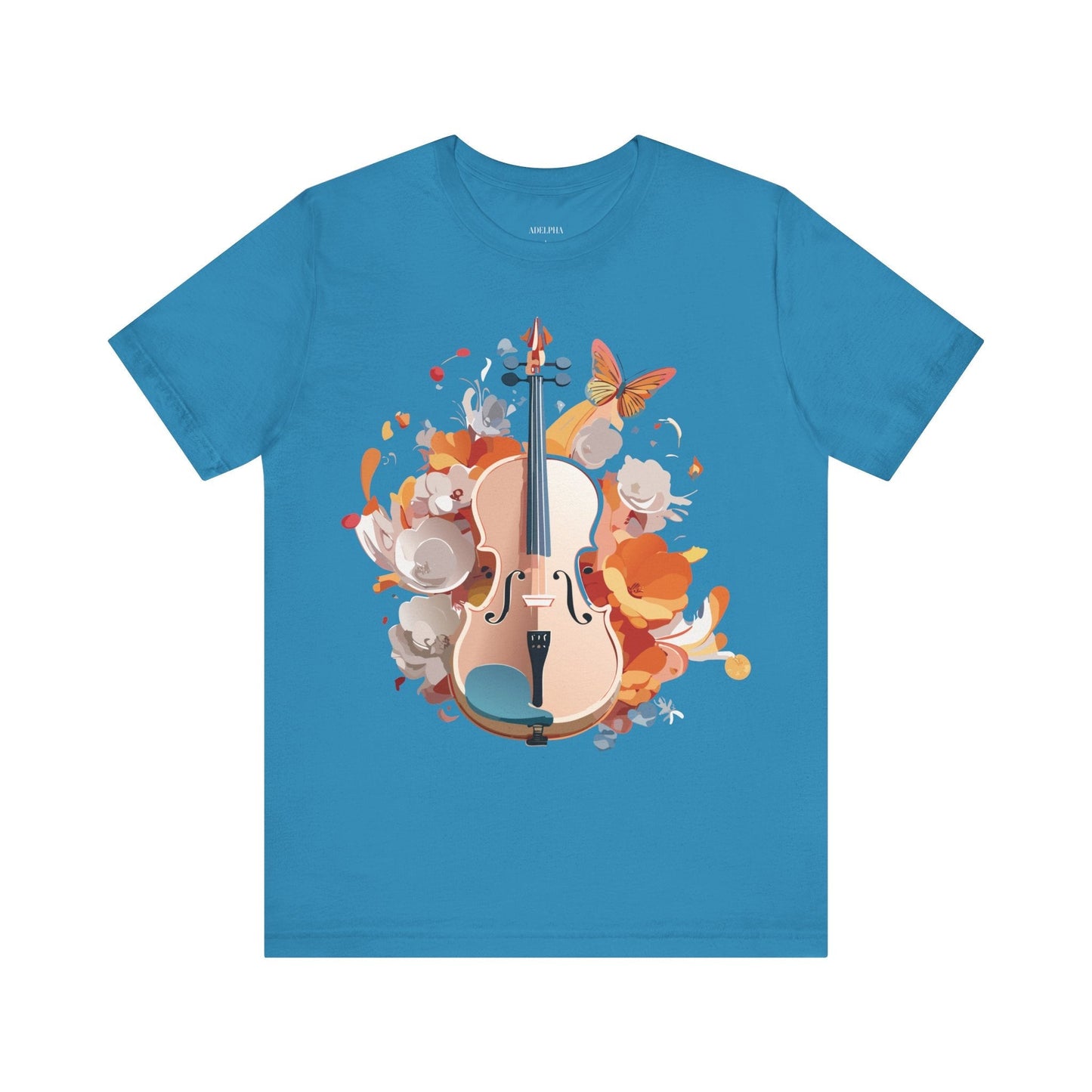 Music Graphic Unisex 100 Cotton Vintage Art with Musical Elements Tee 8