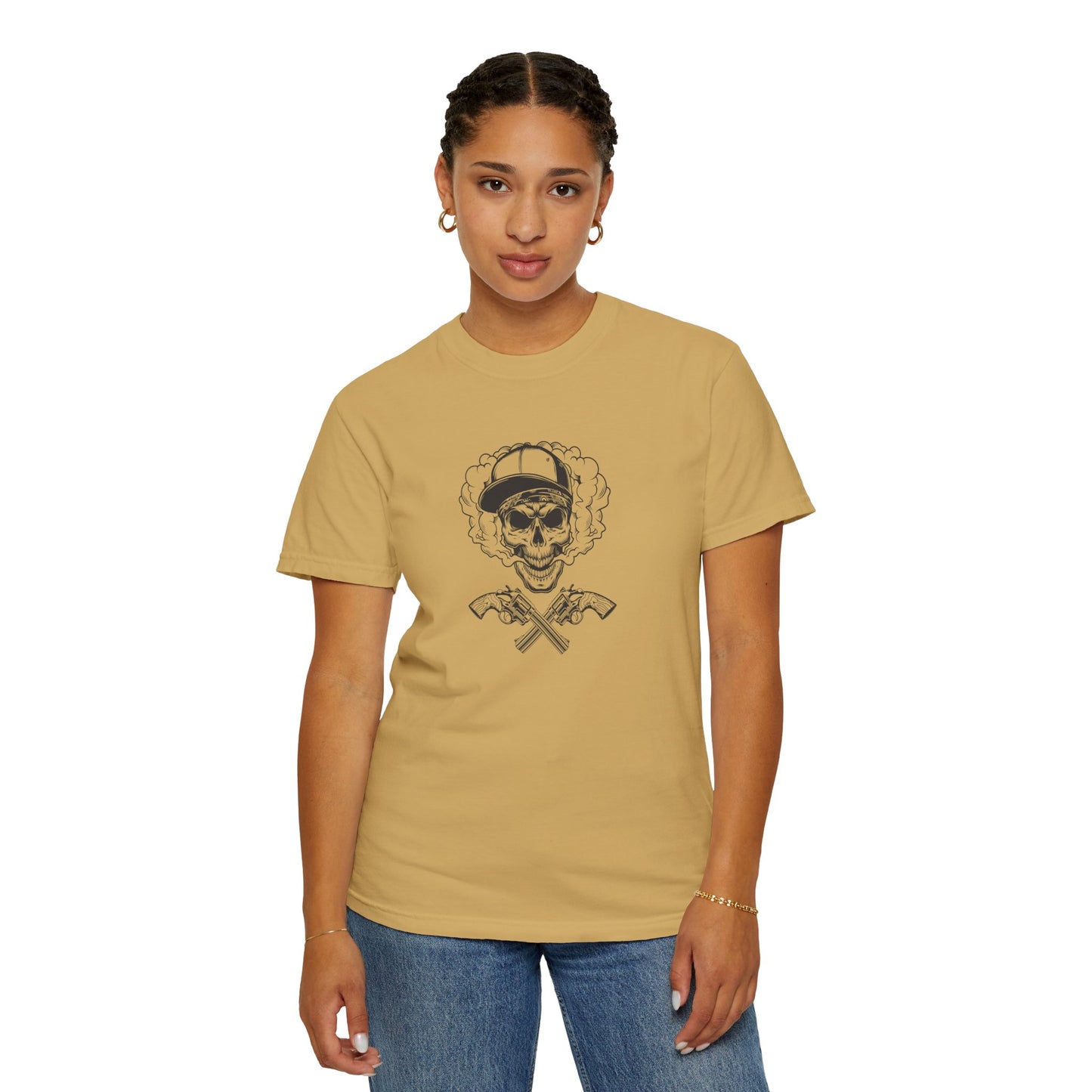 Unisex Cotton Tee Shirt with Skull