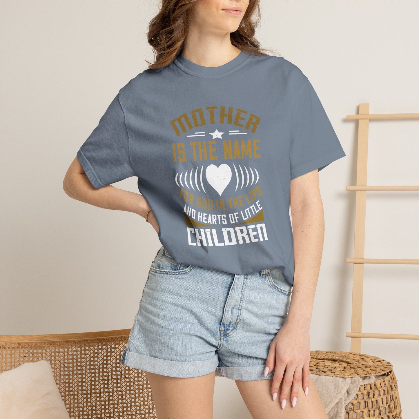 Mom T-shirt Mother Day Mama Tee Unisex Comfort Colors Garment-Dyed Cotton h83