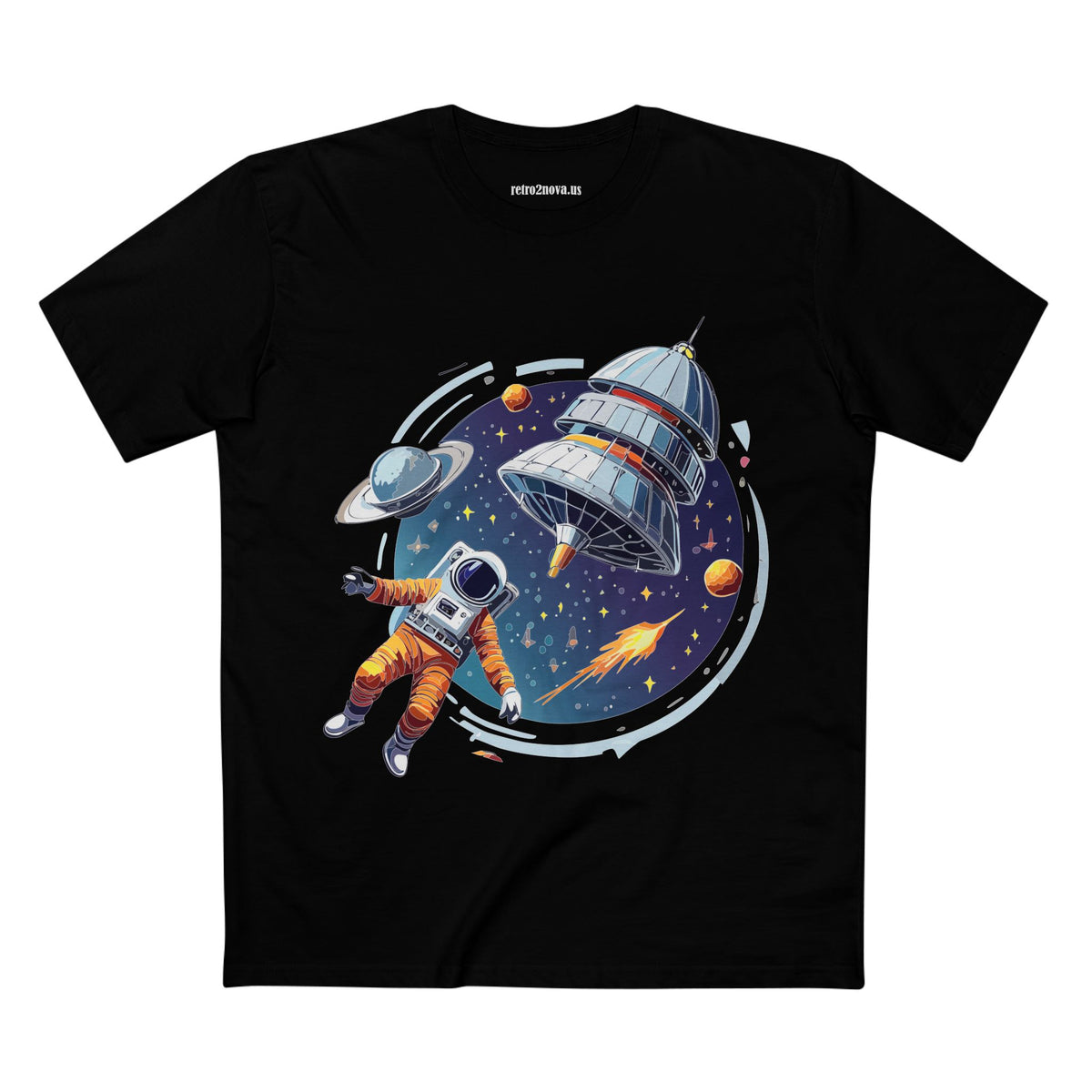 Cosmos Astronaut Graphic Tee Staple Unisex 100 Cotton Tee Shirt - CS-28