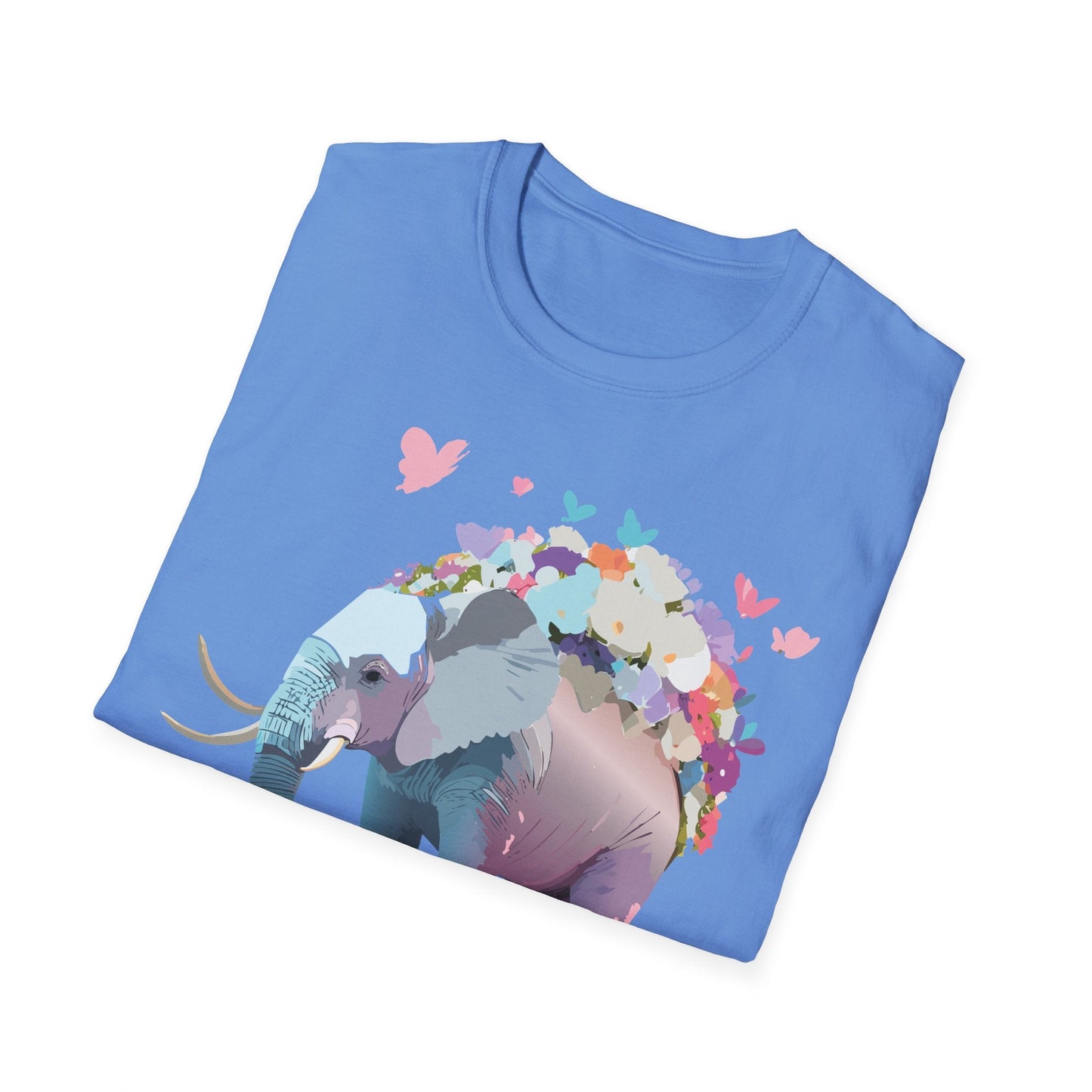 Elephant Graphic T Shirt Unisex Cotton Softstyle Tee Gildan 64000 Elephant Design For Animal Lovers