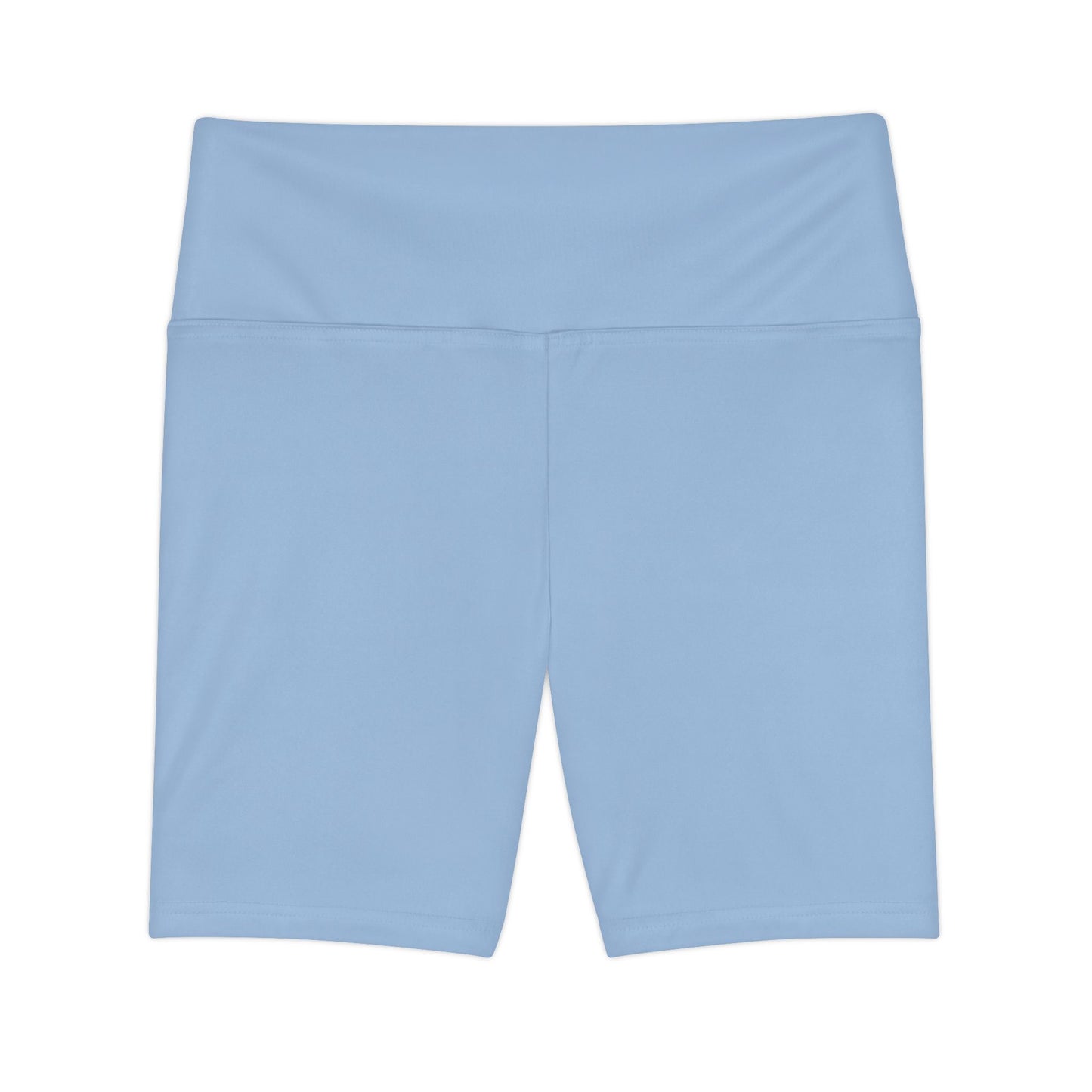 Hope Blue Women's Workout Shorts — Solid High-Waist Biker Shorts for Exercise & Everyday Wear