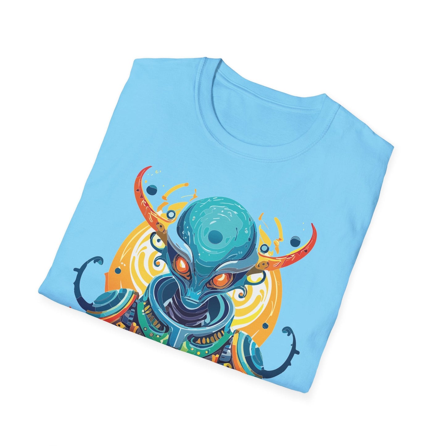 Alien T Shirt Cosmos Shirt Unisex Short Sleeve Tee With Alien Art Design Ring Spun Cotton