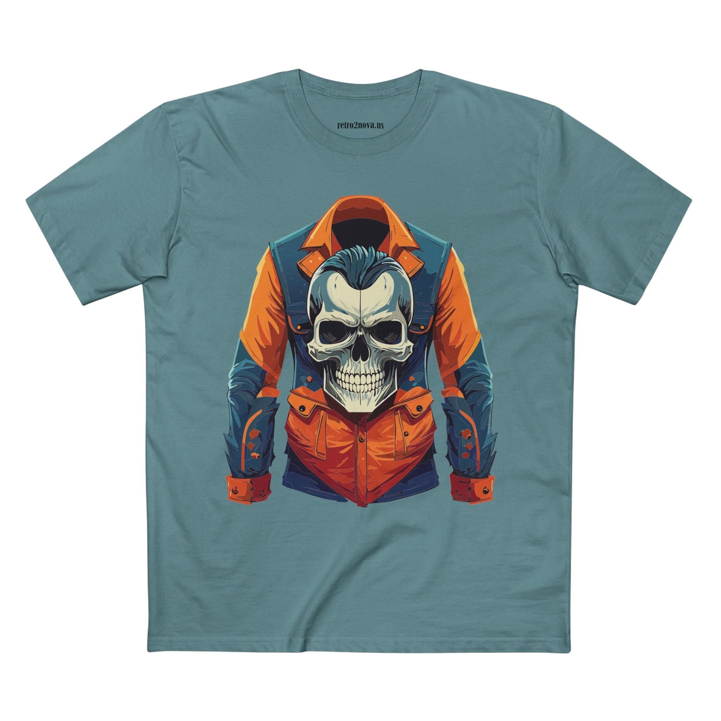 Skull Shirt Unisex Skeleton Tee Premium Cotton Art Design Retro2Nova Exclusive Art Collection