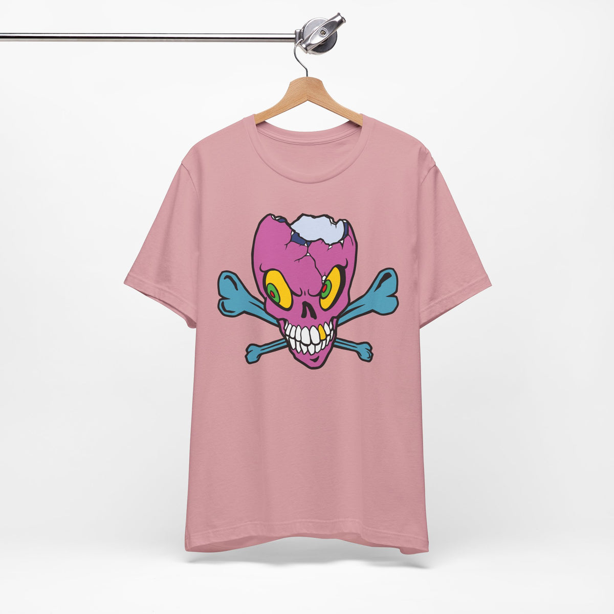 Purple Skull Graphic Design Tee, Skull Shirt, Vintage Tees, Art Design T-Shirt, Vintage Graphic Tee, Art Shirts with Skulls 5