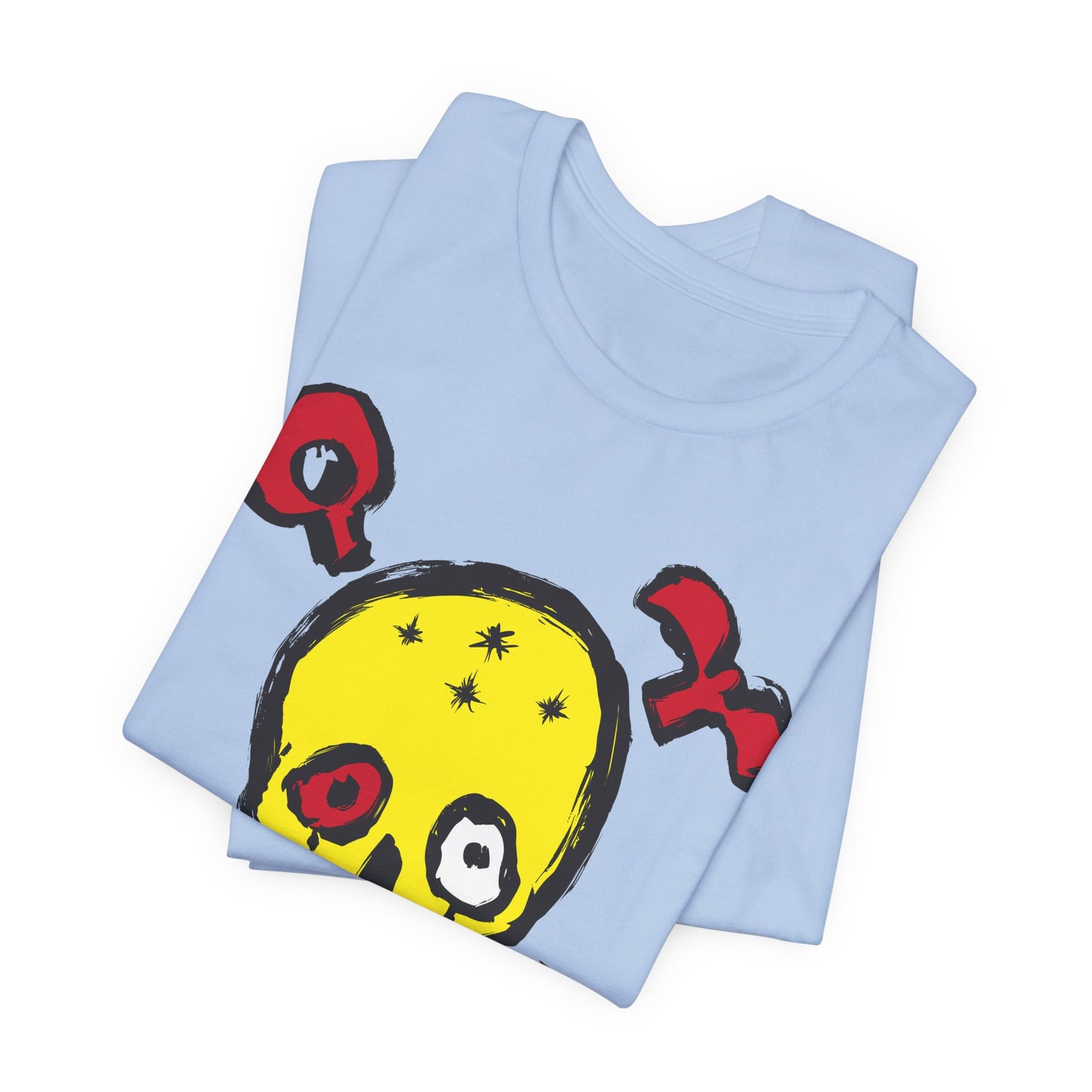 Yellow Skull Graphic Design Tee, Skull Shirt, Vintage Tees, Art Design T-Shirt, Vintage Graphic Tee, Art Shirts with Skulls