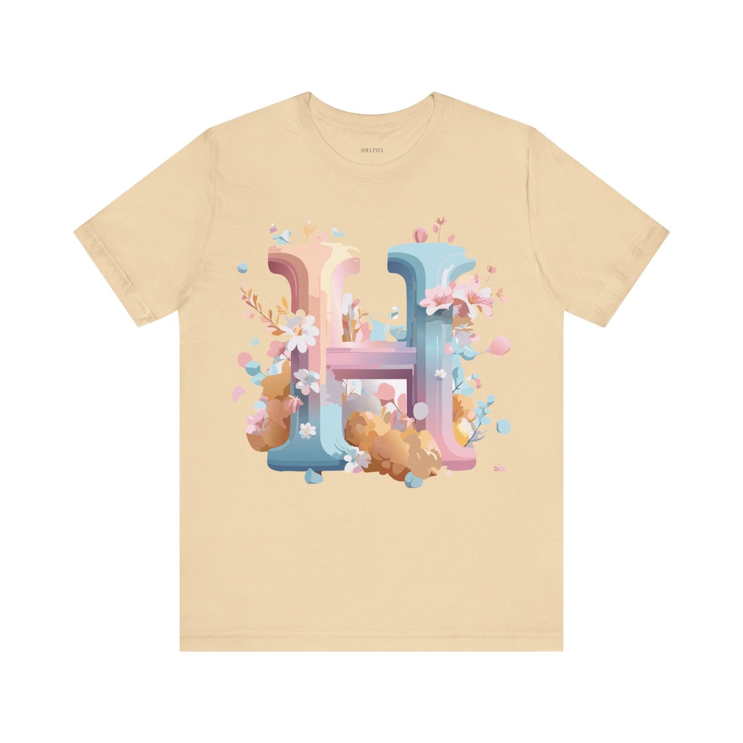 Letter H Graphic T Shirt Unisex Jersey Short Sleeve Tee By Adelpha Vintage Artwork