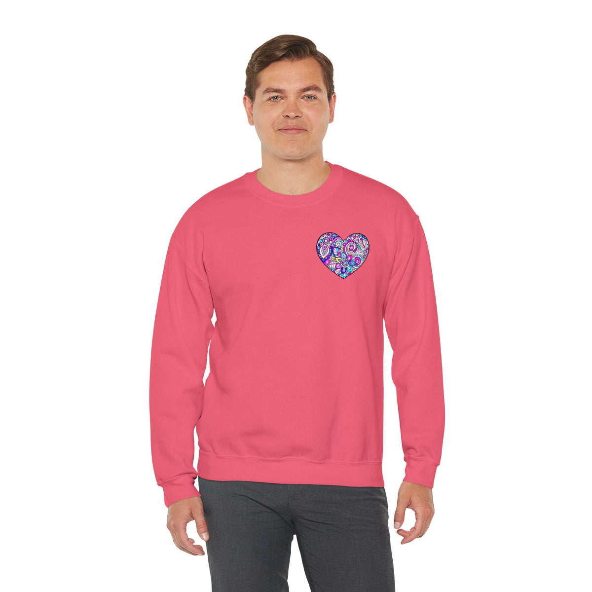 Small Heart Sweatshirt, Floral Heart Sweatshirt, Floral Love Sweatshirt, Valentine's Day Sweatshirt, Heart Floral Sweatshirt 101