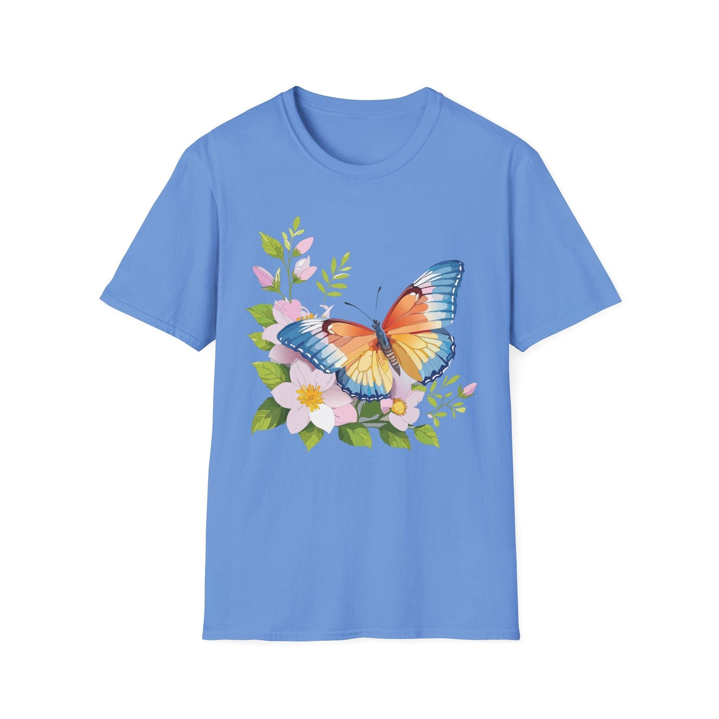 Butterfly T Shirt Unisex Monarch Design Gildan Softstyle 64000 Ring Spun Cotton Tee