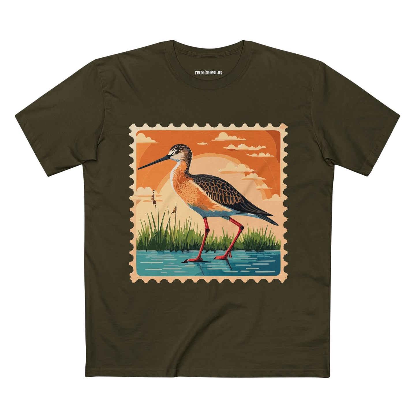 Stamp Shirt Postage Stamp Tee Unisex Premium Cotton Original Art Design Retro2Nova